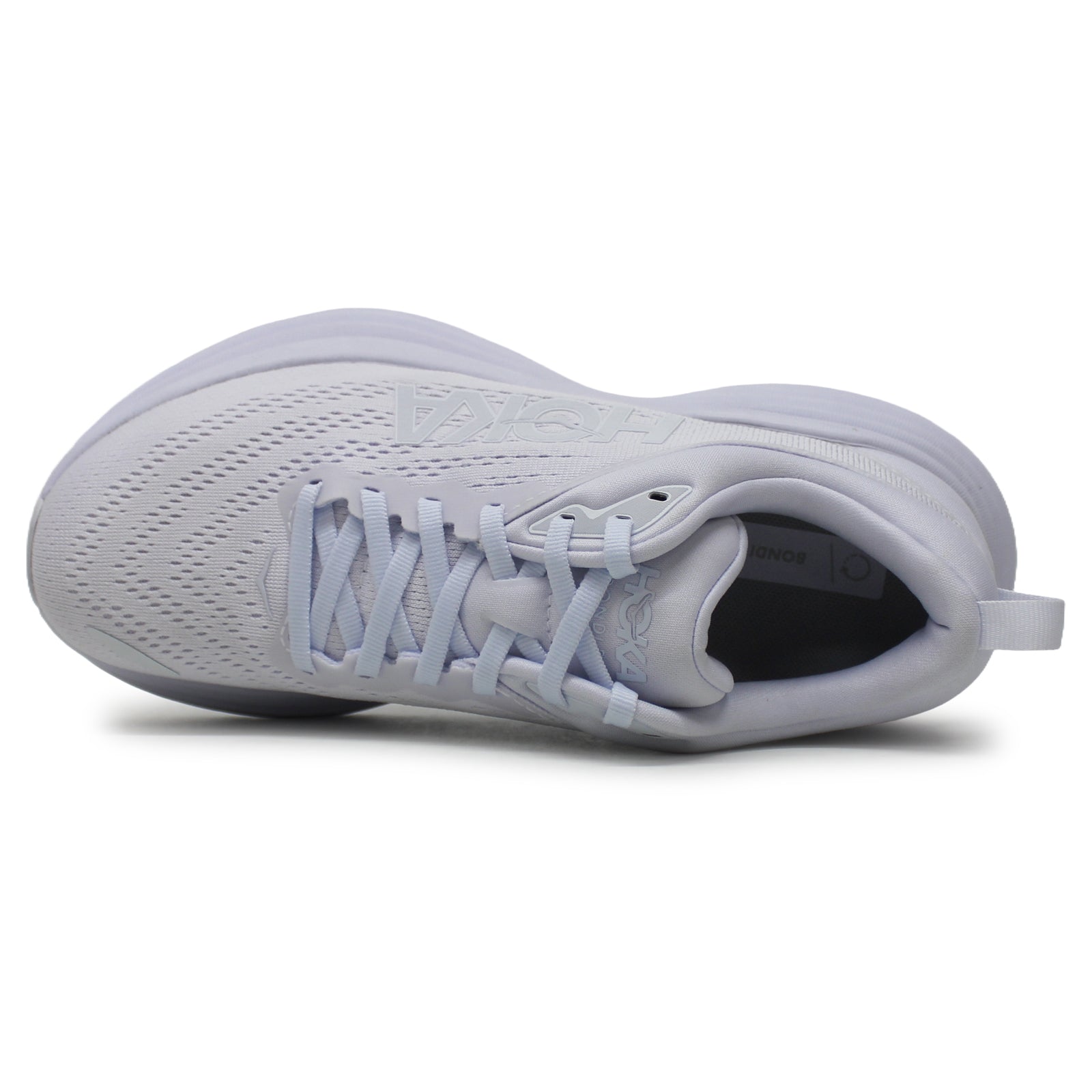 Hoka Bondi 8 Textile Womens Trainers#color_white white
