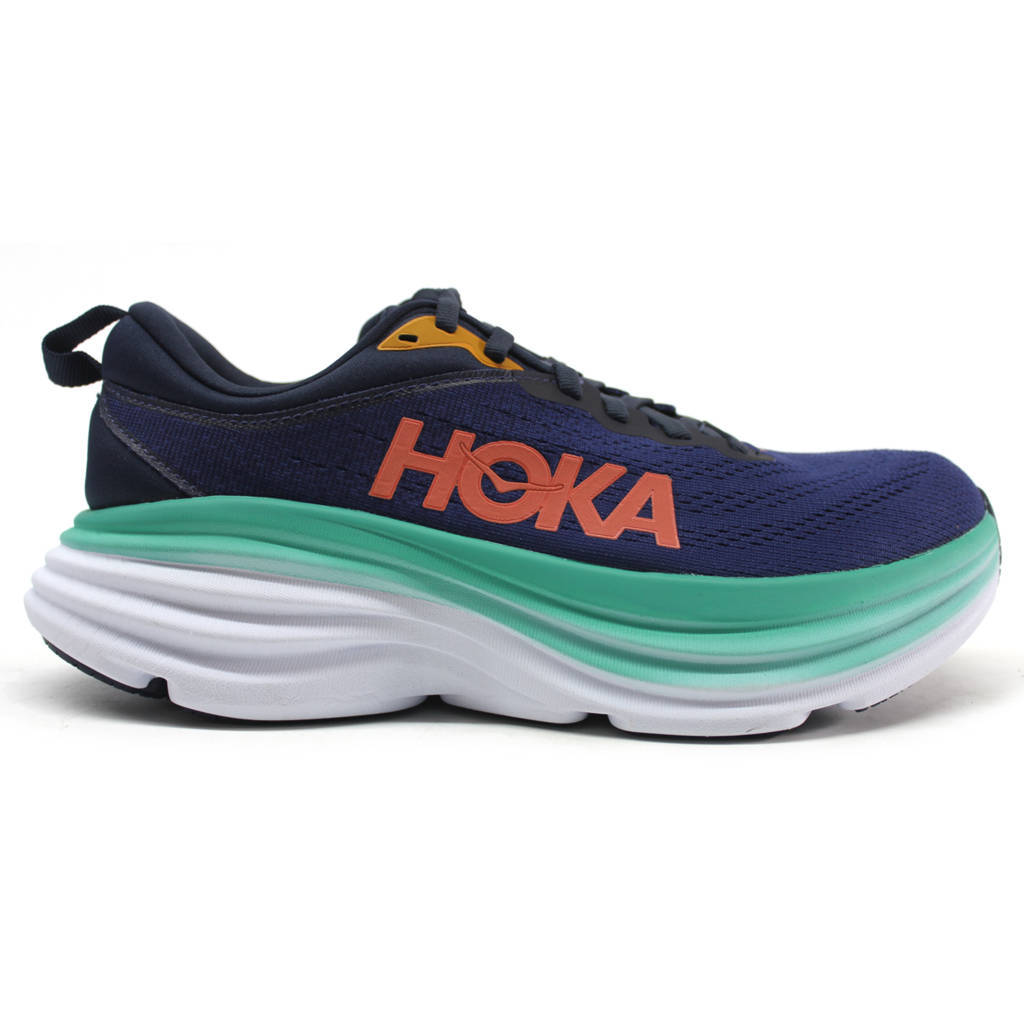 Hoka One One Bondi 8 Textile Womens Trainers#color_outer space bellwether blue