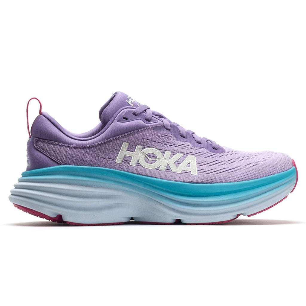 Hoka One One Bondi 8 Textile Womens Trainers#color_chalk violet pastel lilac