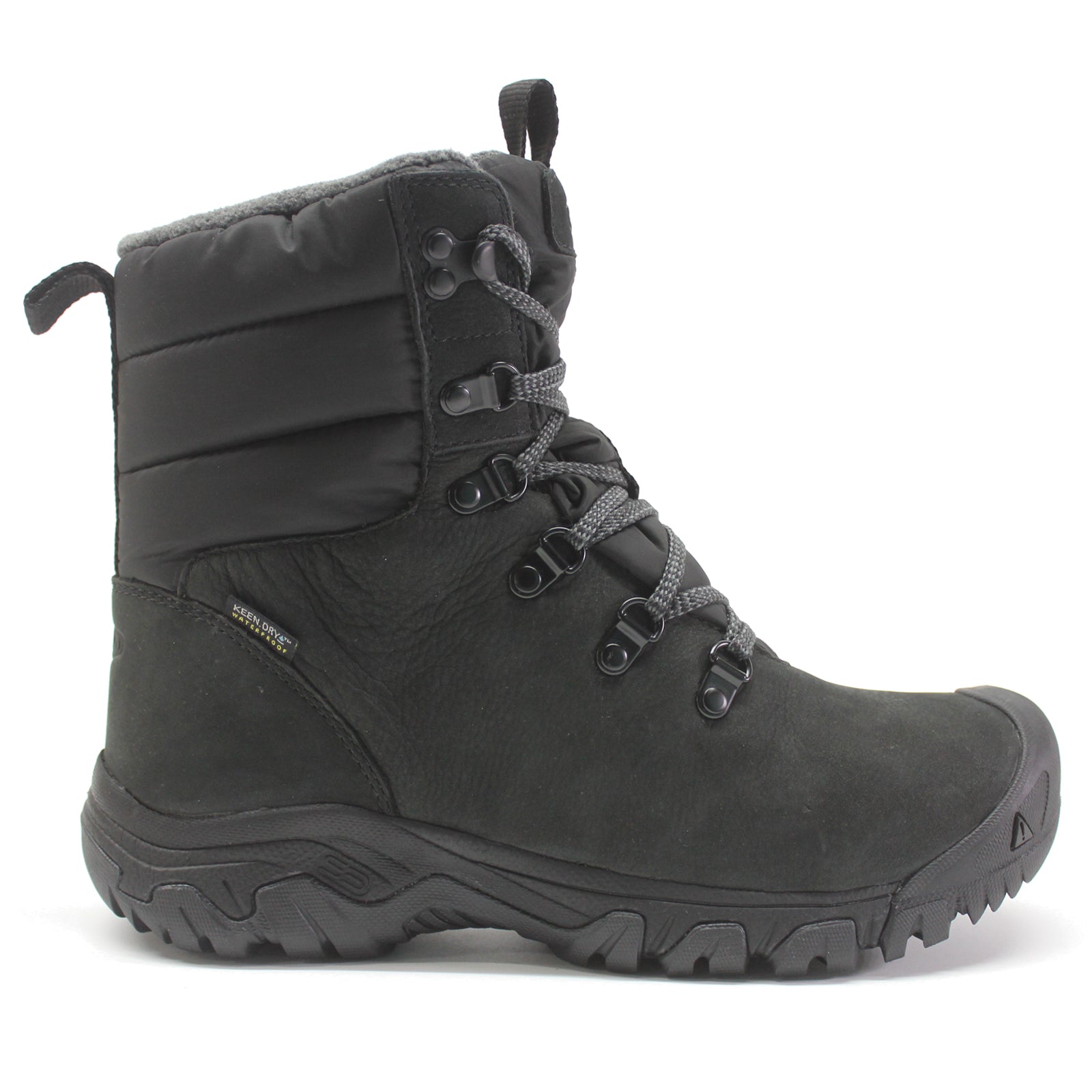 Keen Greta Leather Textile Womens Boots#color_black black