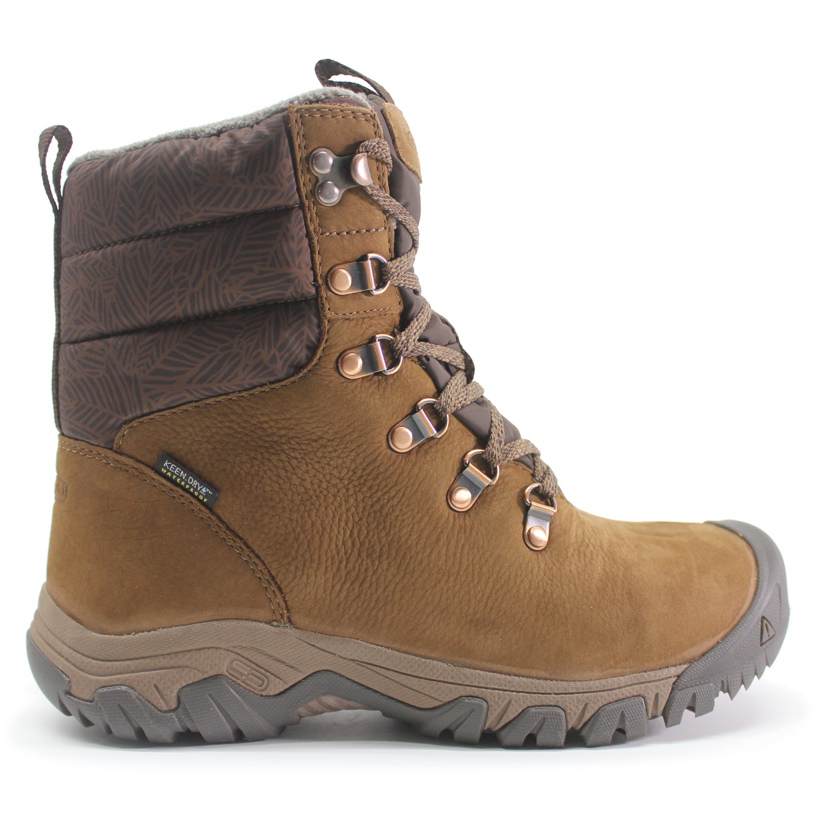 Keen Greta Leather Textile Womens Boots#color_bison java