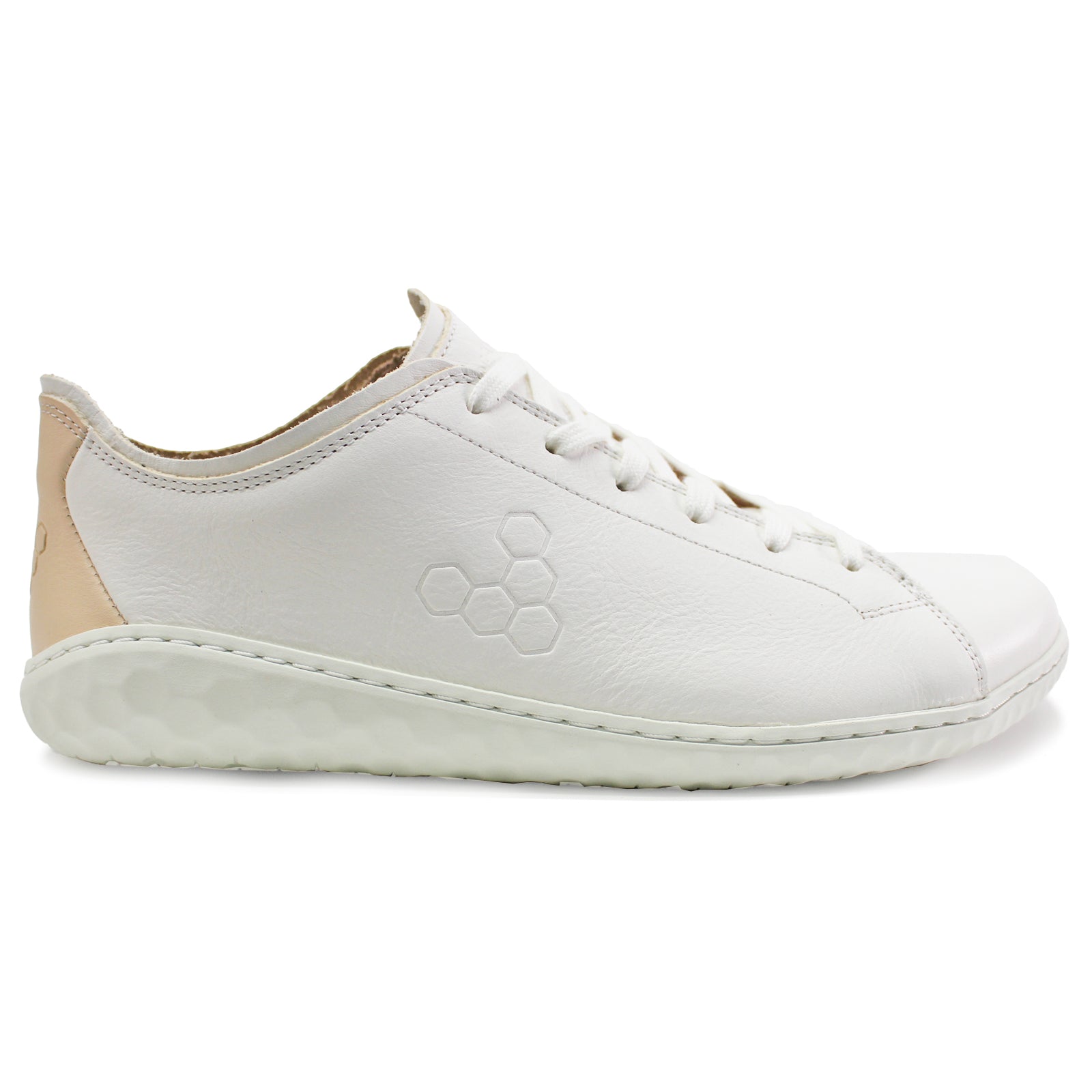 Vivobarefoot Geo Court III 201056-14 Leather Womens Trainers - Off White Pink - 42#color_off white pink
