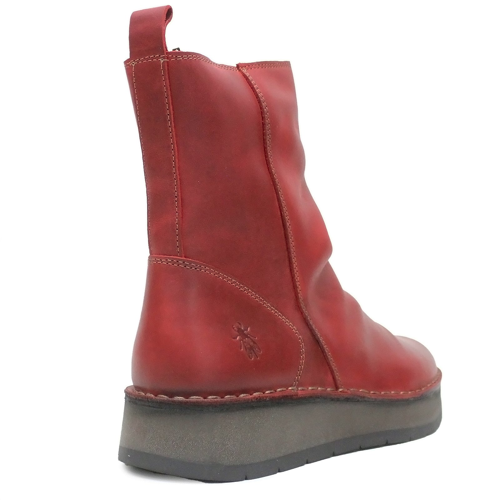 Fly London RENO053FLY Rug Leather Womens Boots#color_red