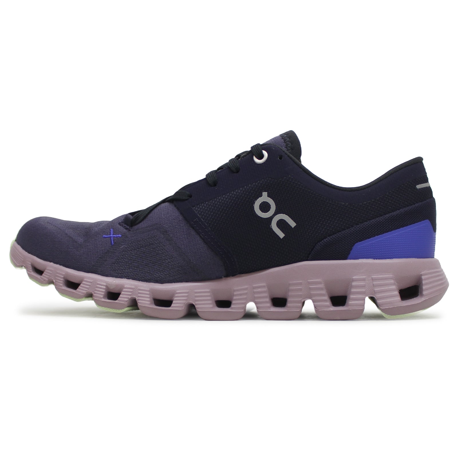 On Cloud X 3 Textile Synthetic Womens Trainers#color_midnight heron