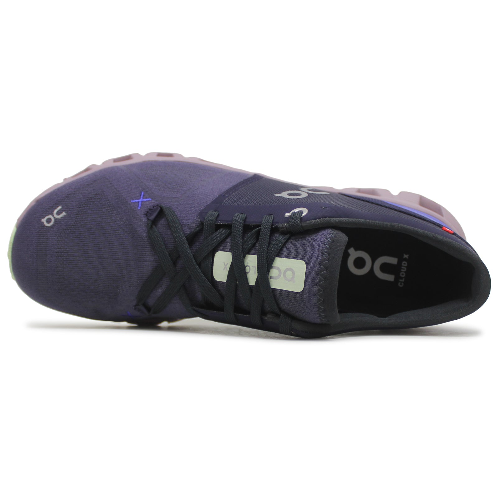 On Cloud X 3 Textile Synthetic Womens Trainers#color_midnight heron