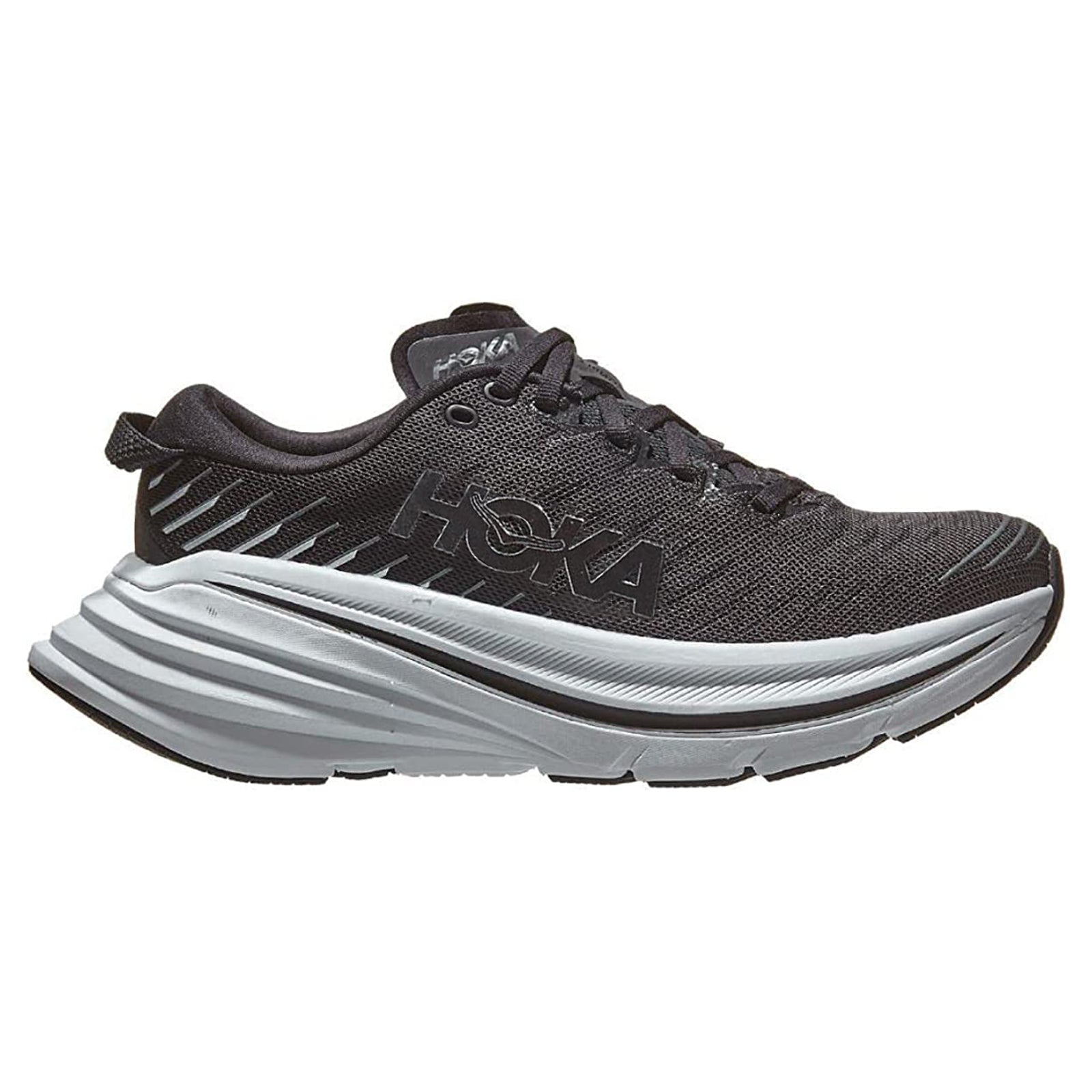 Hoka Bondi X Textile Synthetic Womens Trainers#color_black white