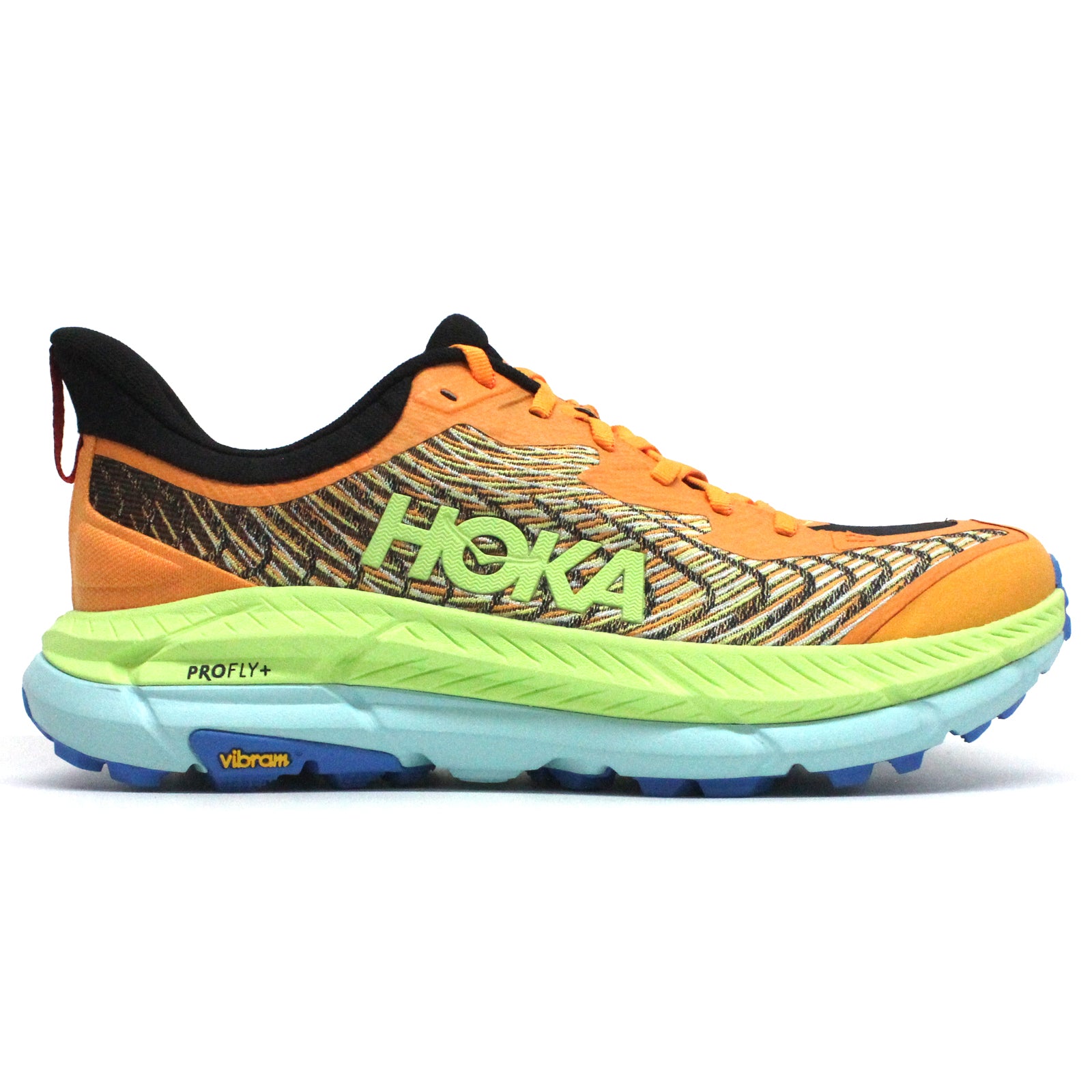 Hoka Mafate Speed 4 Textile Synthetic Mens Trainers#color_solar flare lettuce