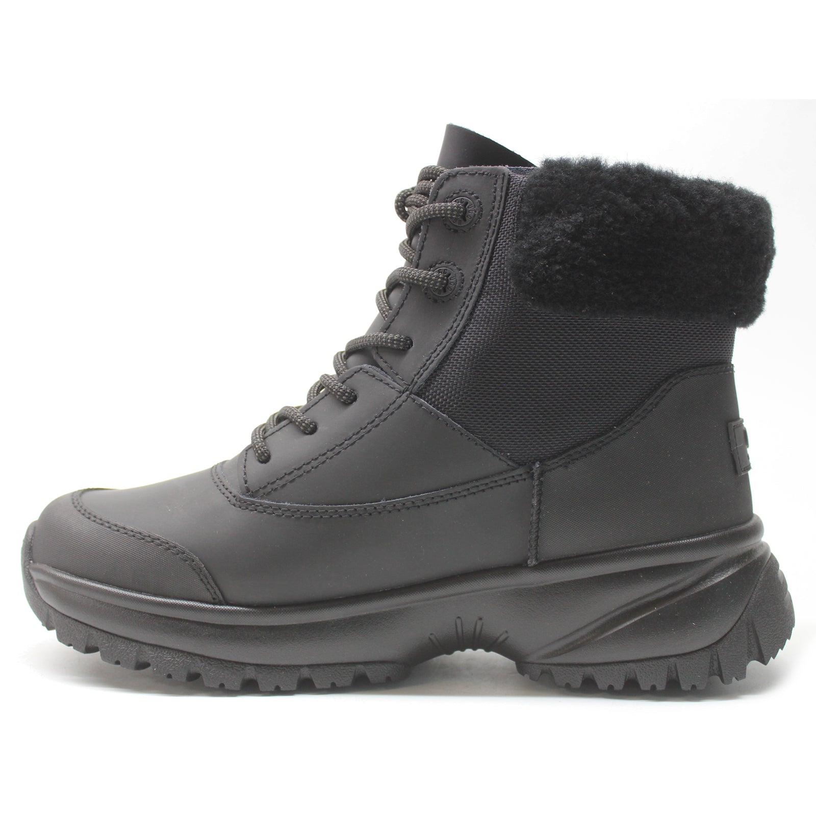 Ugg Yose Fluff V2 Textile Synthetic Womens Boots#color_black