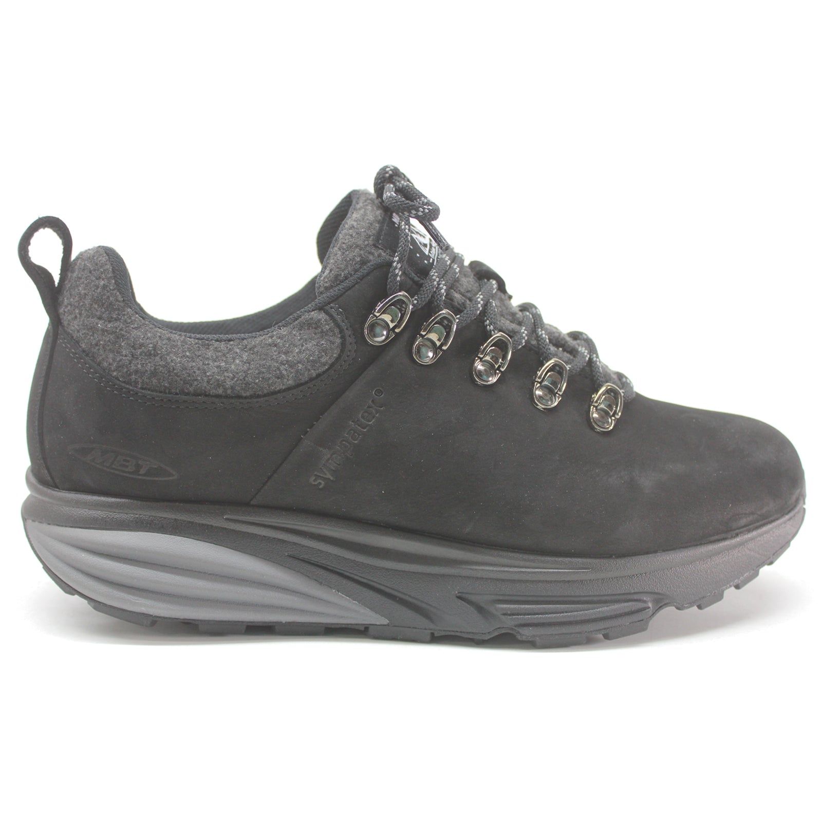 MBT MT Alpine Sym Low Nubuck Leather Mens Trainers#color_black