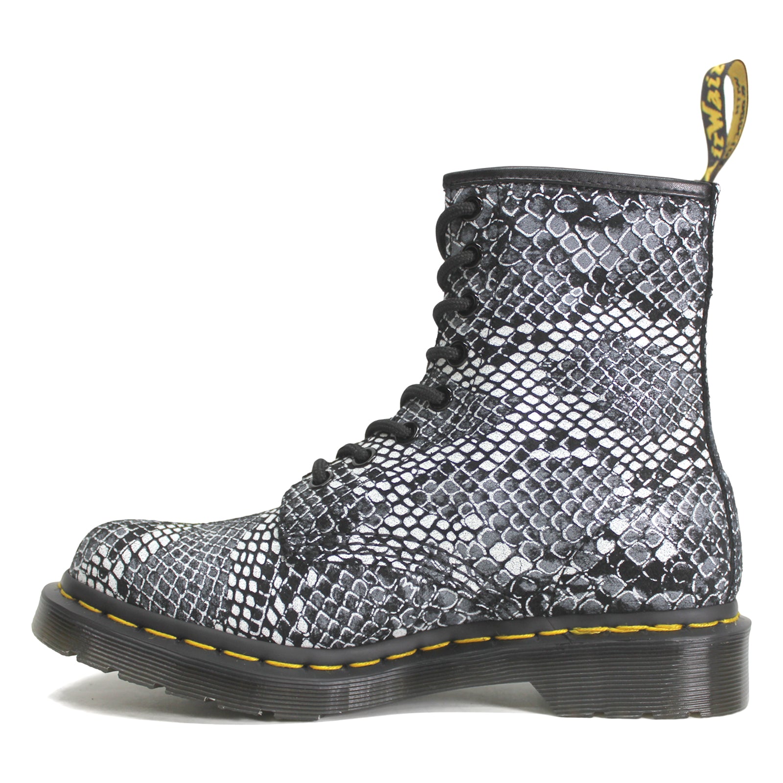 Dr. Martens 1460 Printed Leather Womens Boots#color_black white