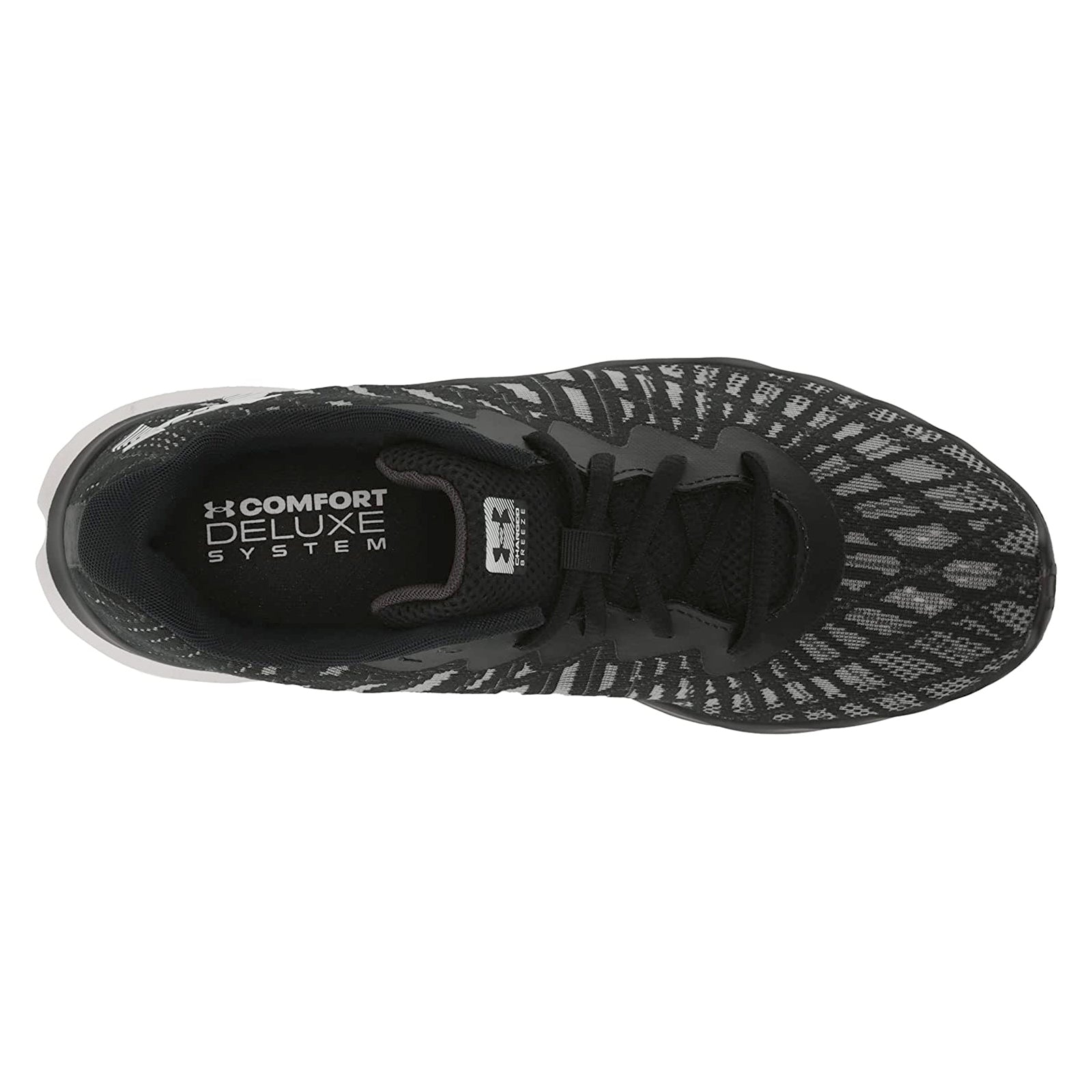 Under Armour Charged Breeze 2 Textile Womens Trainers#color_black grey