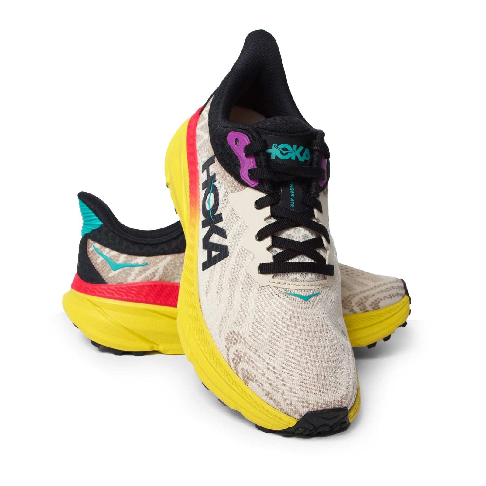 Hoka Challenger ATR 7 Textile Womens Trainers#color_oatmeal zest