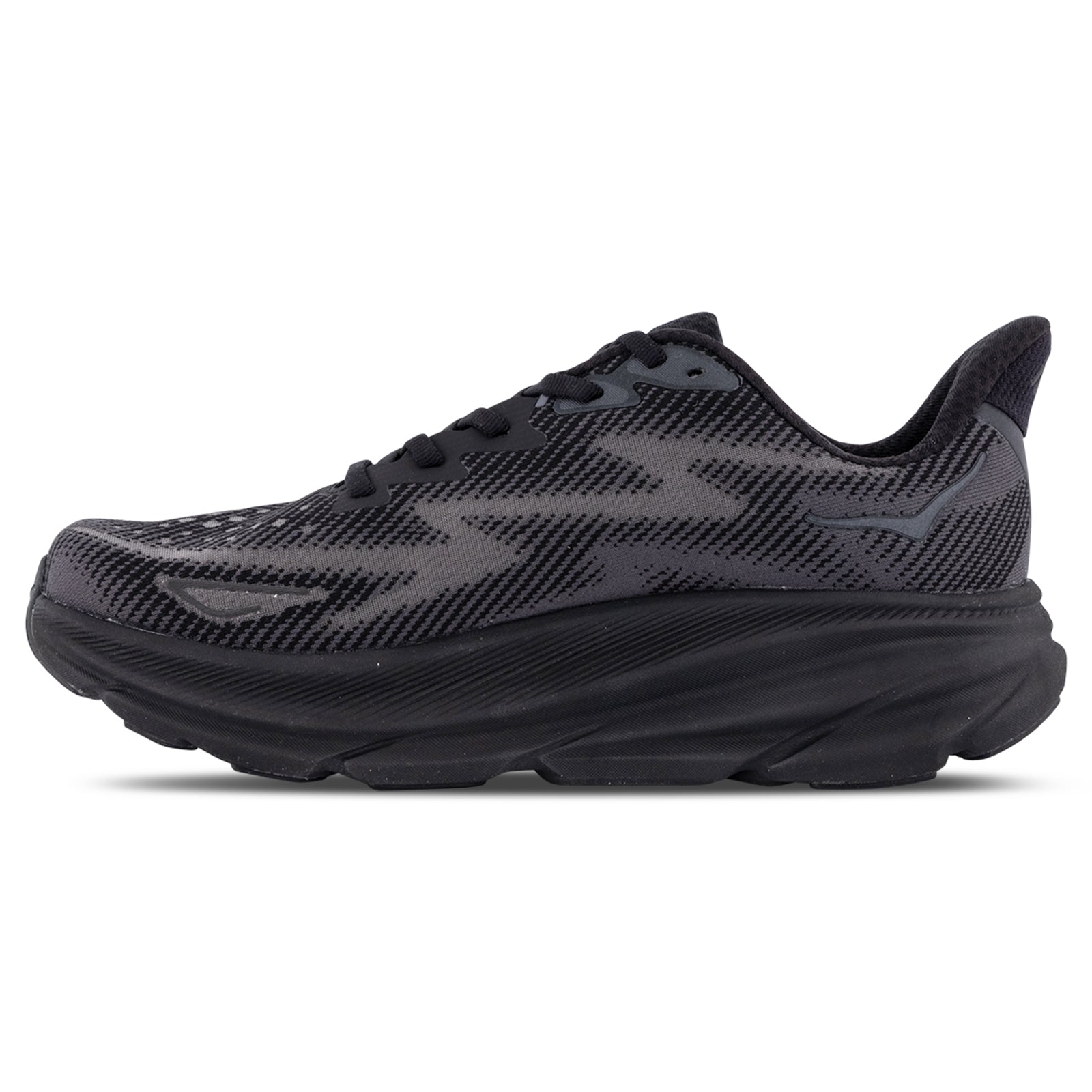 Hoka Clifton 9 Textile Mens Trainers#color_black black