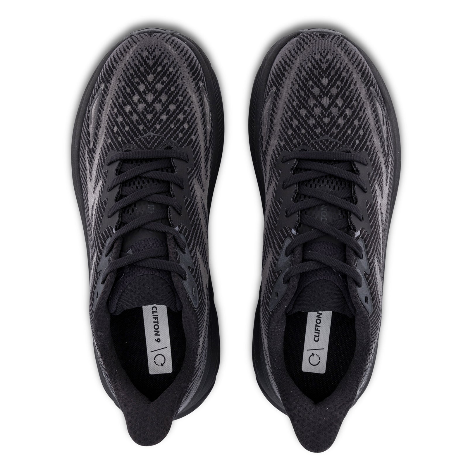 Hoka Clifton 9 Textile Mens Trainers#color_black black