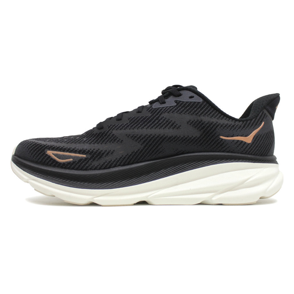 Hoka One One Clifton 9 Textile Womens Trainers#color_black rose gold