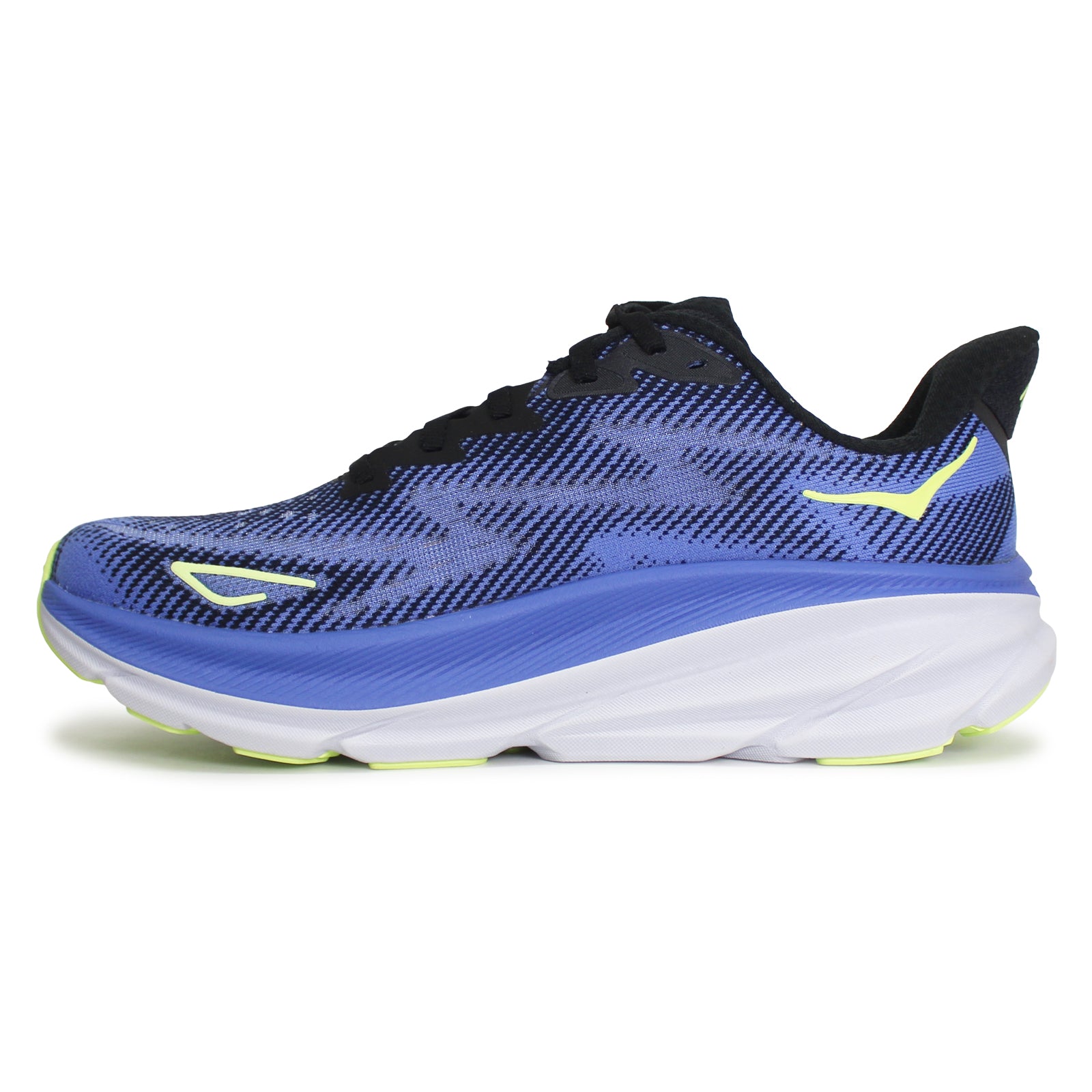 Hoka Clifton 9 Textile Womens Trainers#color_black stellar blue