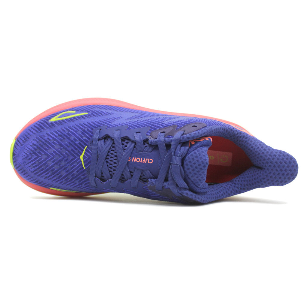 Hoka One One Clifton 9 Textile Womens Trainers#color_evening sky coral