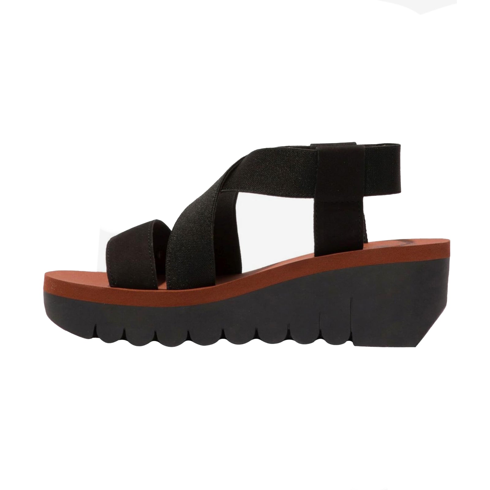 Fly London YABI922FLY Leather Womens Sandals#color_black black brick