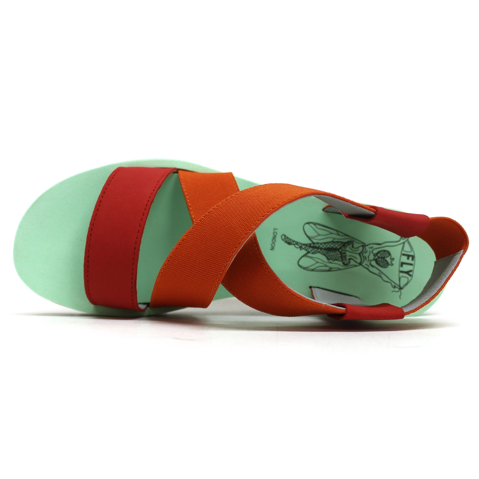 Fly London YABI922FLY Leather Womens Sandals#color_dried orange spearmint