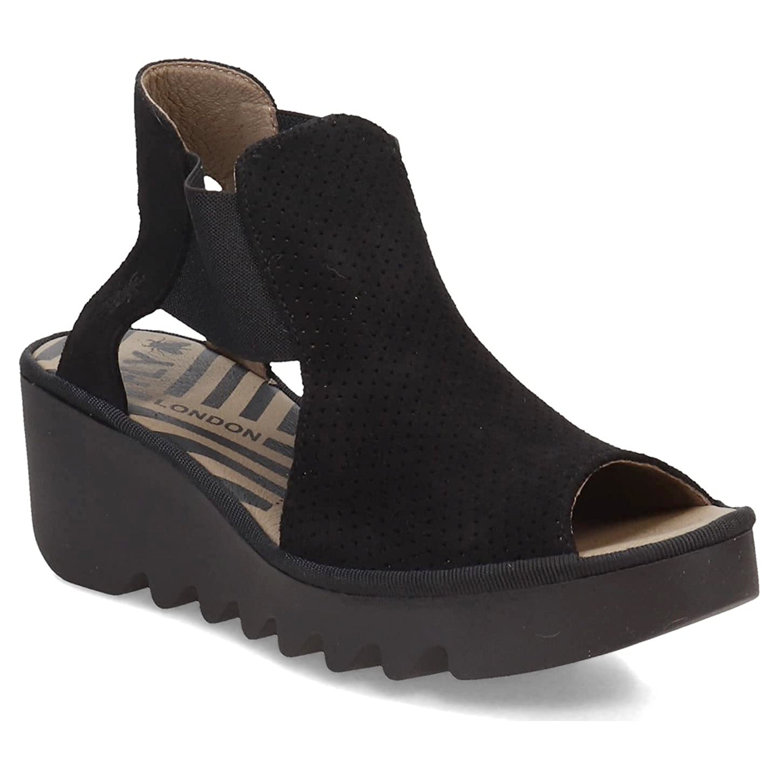 Fly London BIGA412FLY Suede Womens Sandals#color_black