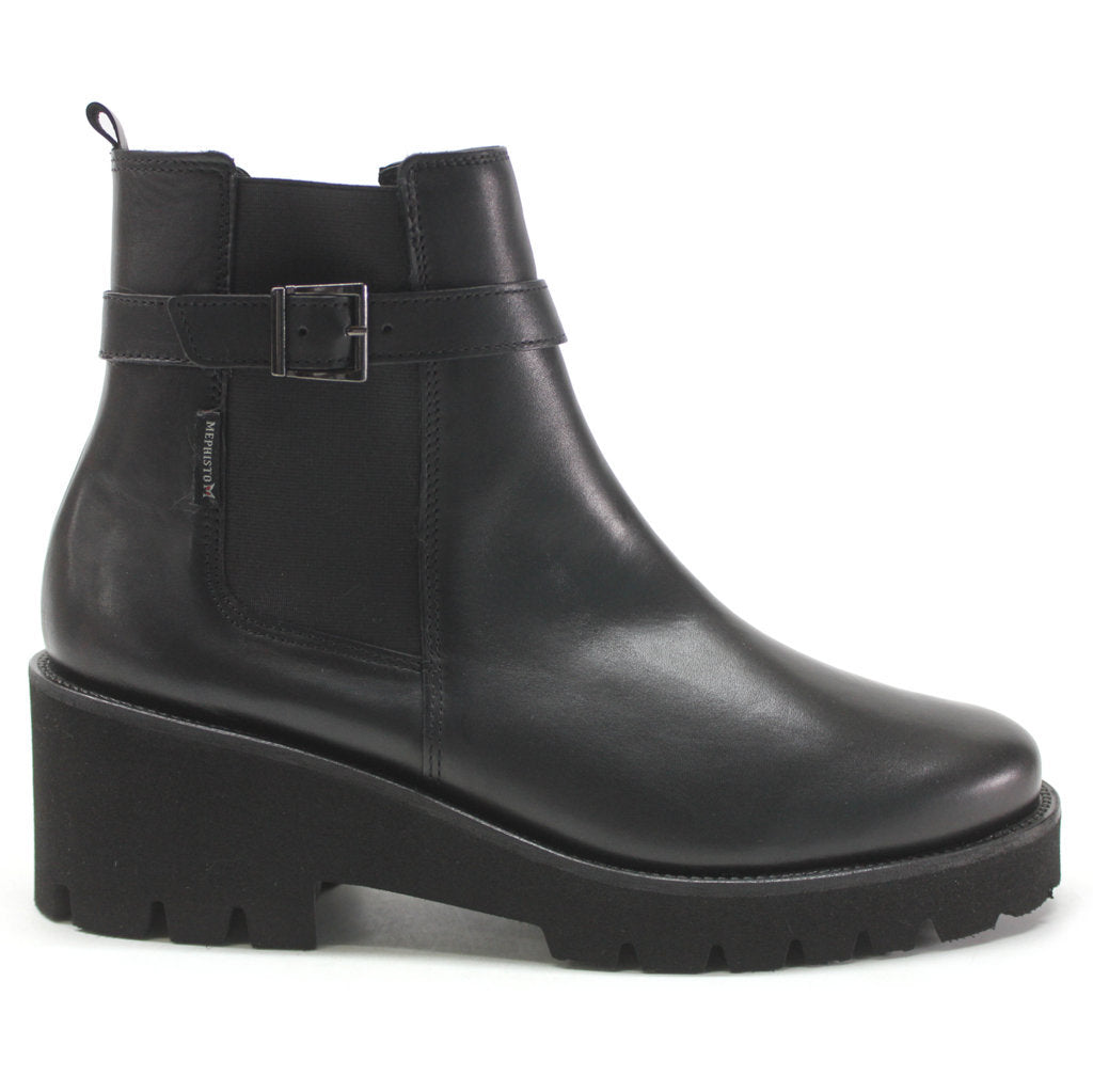 Mephisto Fauve Leather Womens Boots#color_black