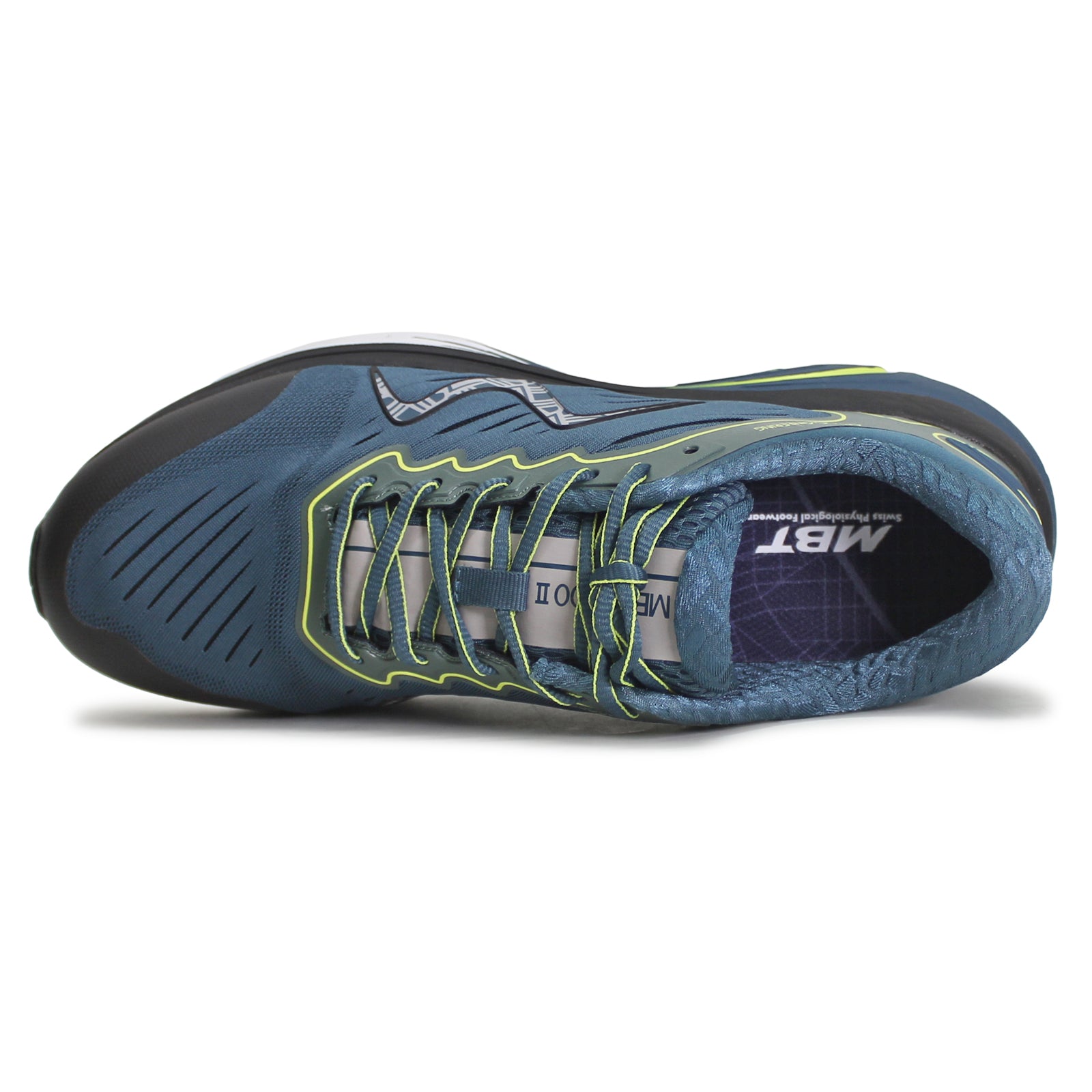 MBT 2000 II Leather Textile Mens Trainers#color_blue lime