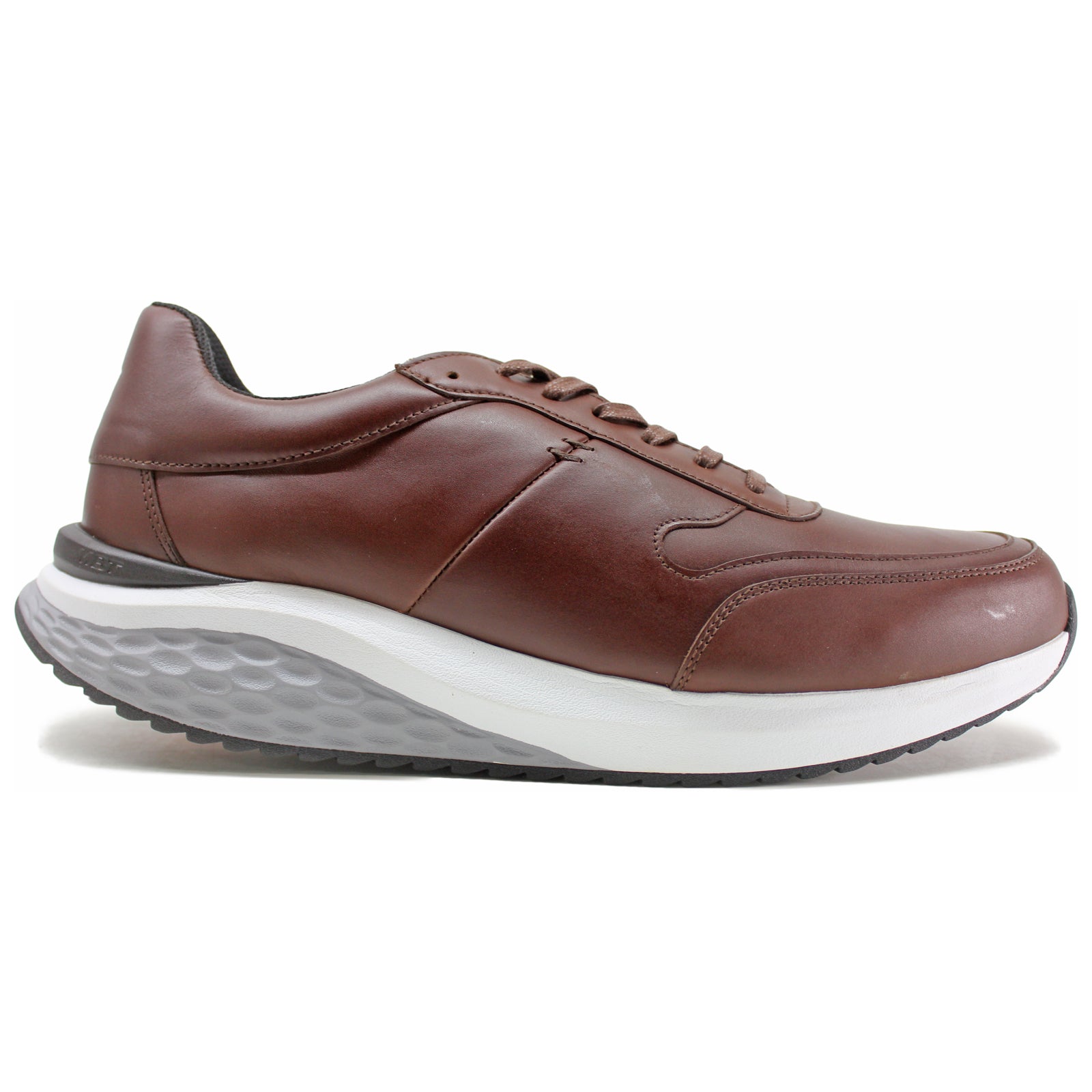 MBT Porto II Synthetic Leather Mens Trainers#color_brown grey sensor