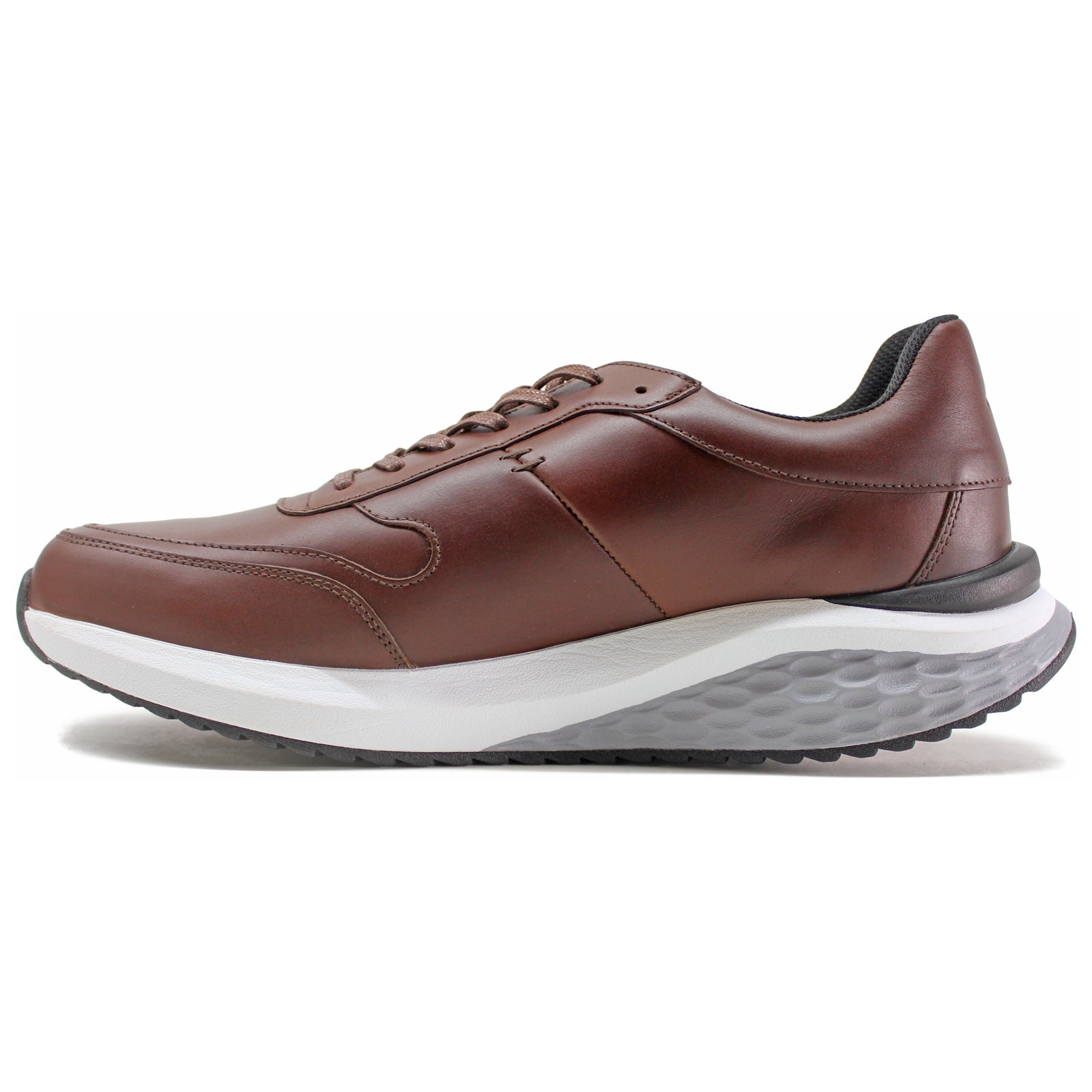 MBT Porto II Synthetic Leather Mens Trainers#color_brown grey sensor