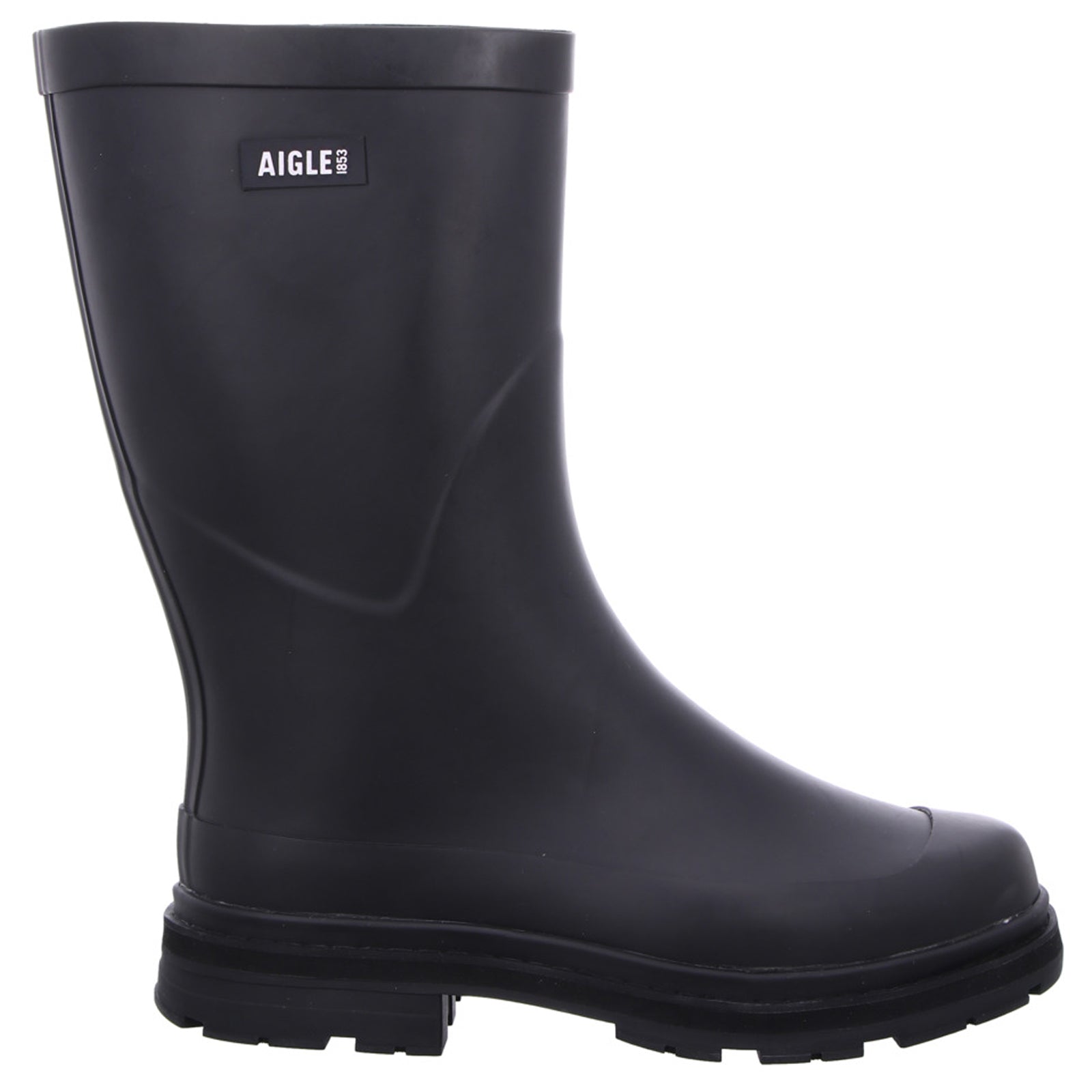 Aigle Mid Rain M NA791 Rubber Mens Boots - Noir - 44#color_noir