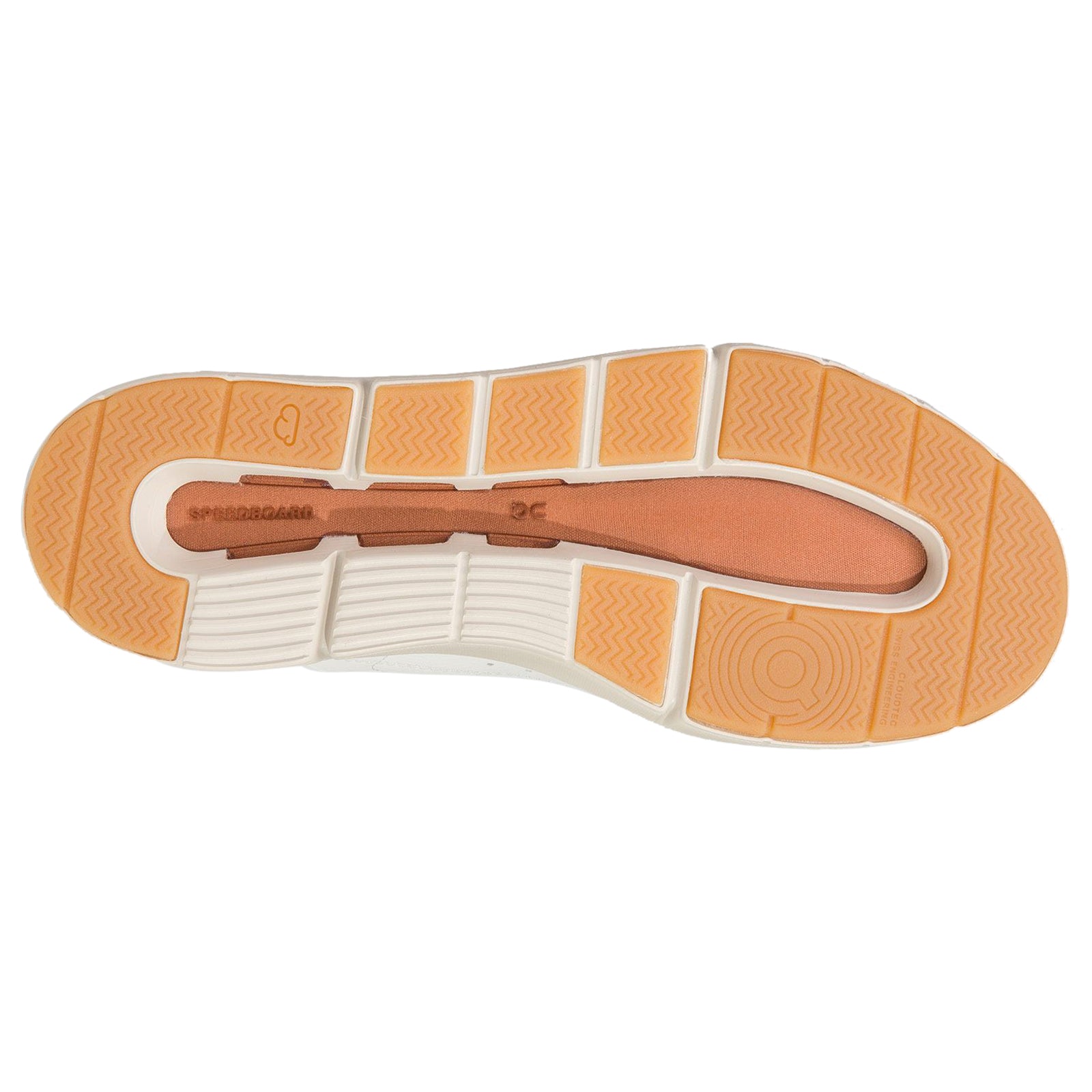 On The Roger Centre Court Synthetic Leather Womens Trainers#color_white sienna