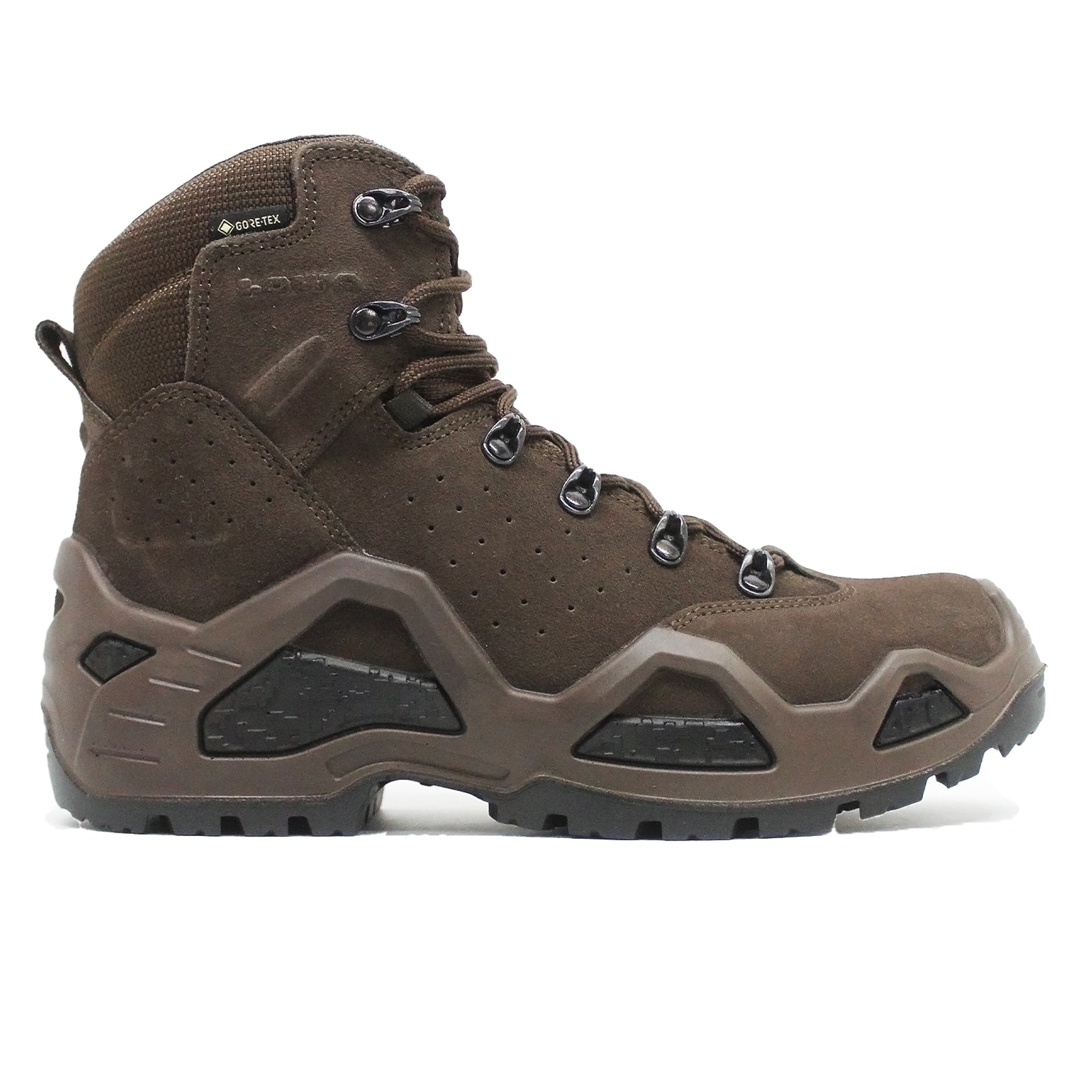 Lowa Z-6S GTX C Suede Womens Boots#color_dark brown