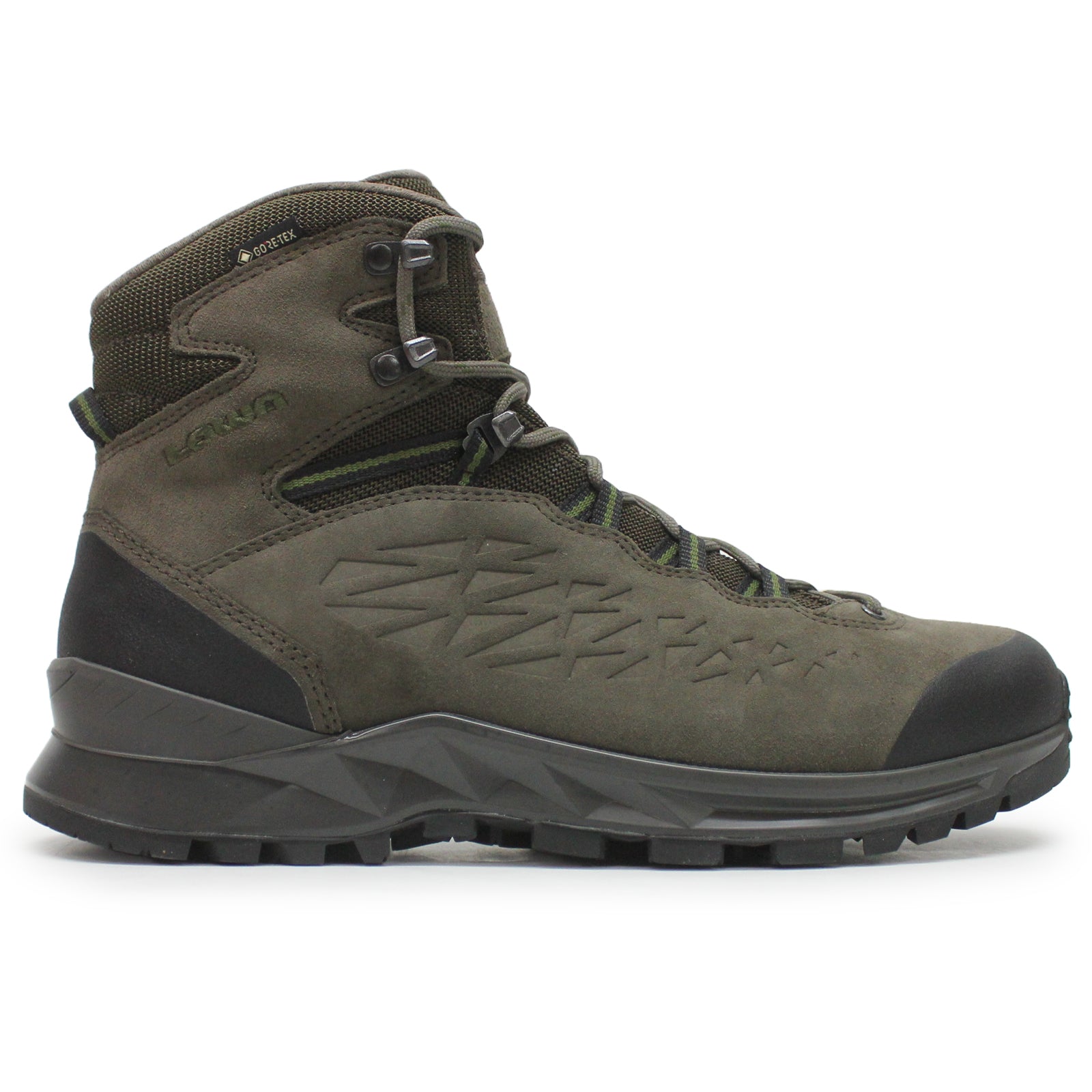 Lowa Explorer II GTX Mid Suede Textile Mens Boots#color_slate olive