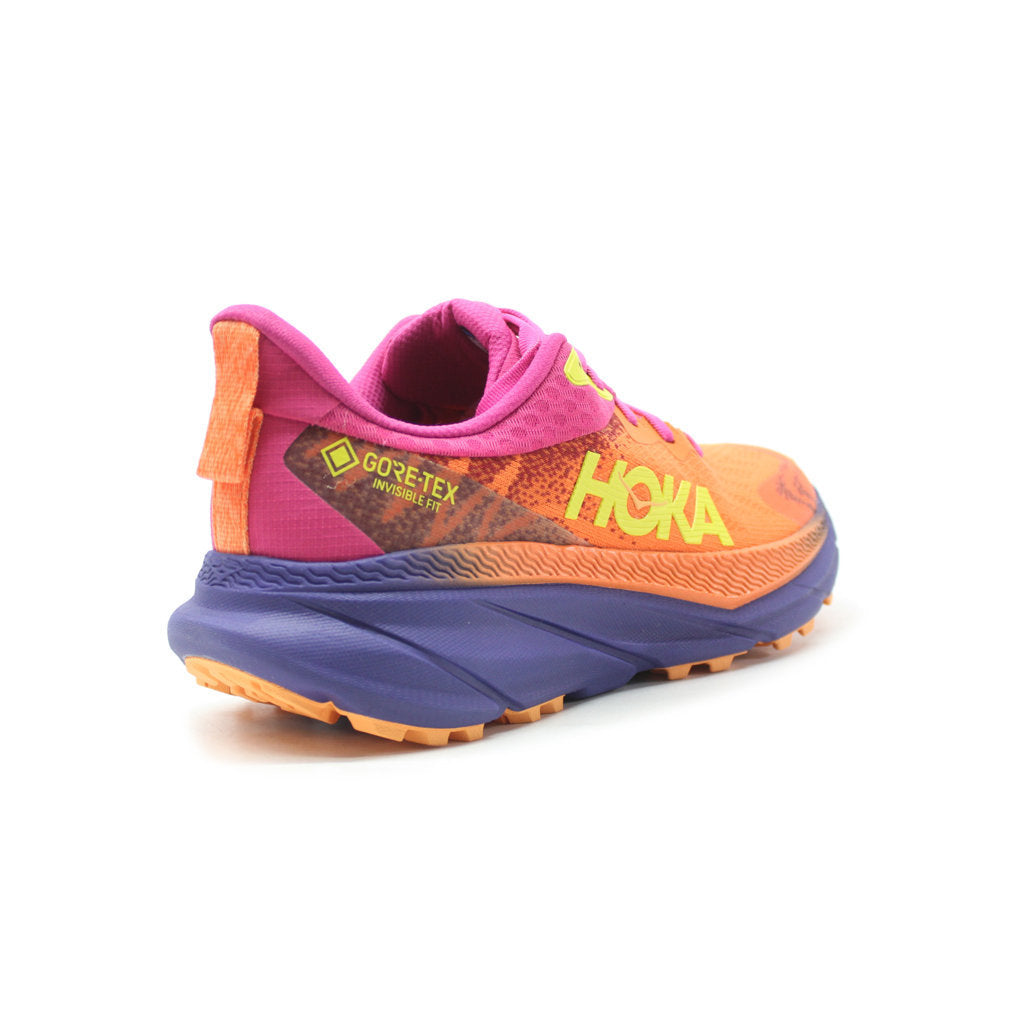 Hoka One One Challenger ATR 7 GTX Textile Synthetic Womens Trainers#color_vibrant orange pink yarrow