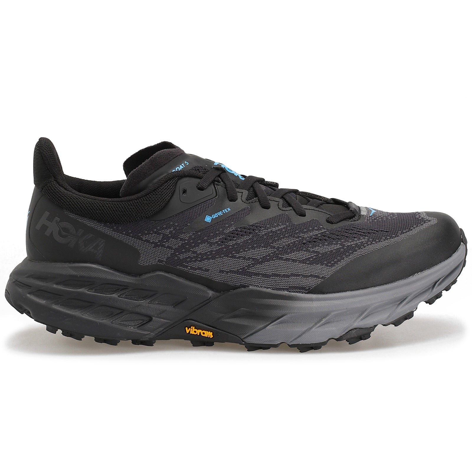 Hoka Speedgoat 5 GTX Textile Synthetic Mens Trainers#color_black black