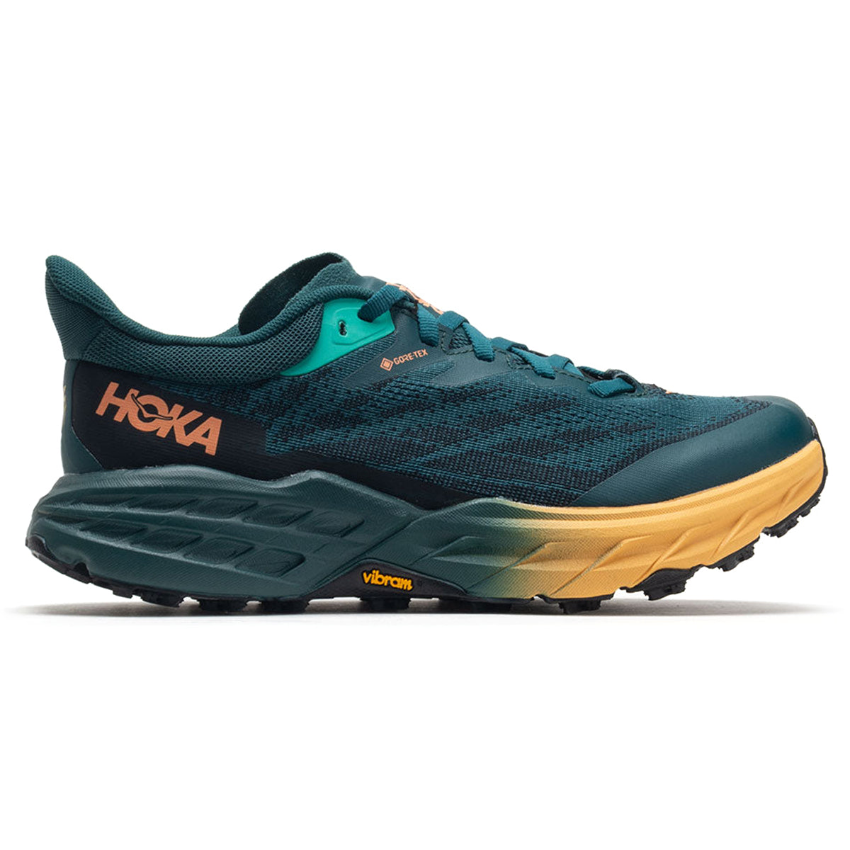 Hoka Speedgoat 5 GTX Textile Synthetic Womens Trainers#color_deep teal black