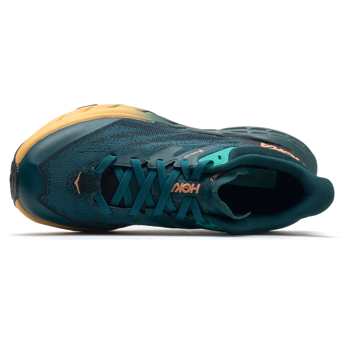 Hoka Speedgoat 5 GTX Textile Synthetic Womens Trainers#color_deep teal black