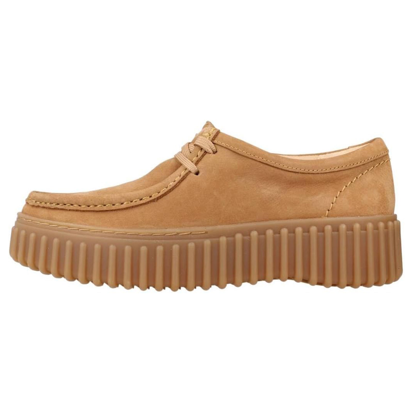 Clarks Torhill Bee Nubuck Womens Shoes#color_light tan