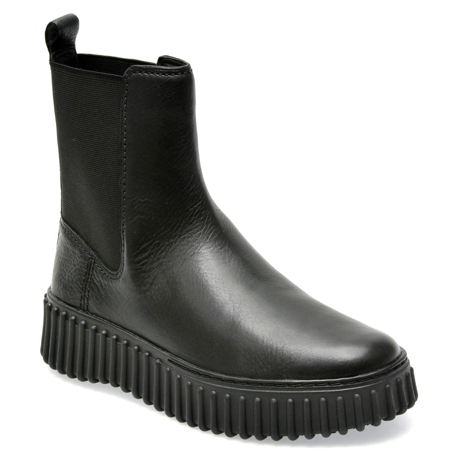 Clarks Torhill Maple Leather Womens Boots#color_black