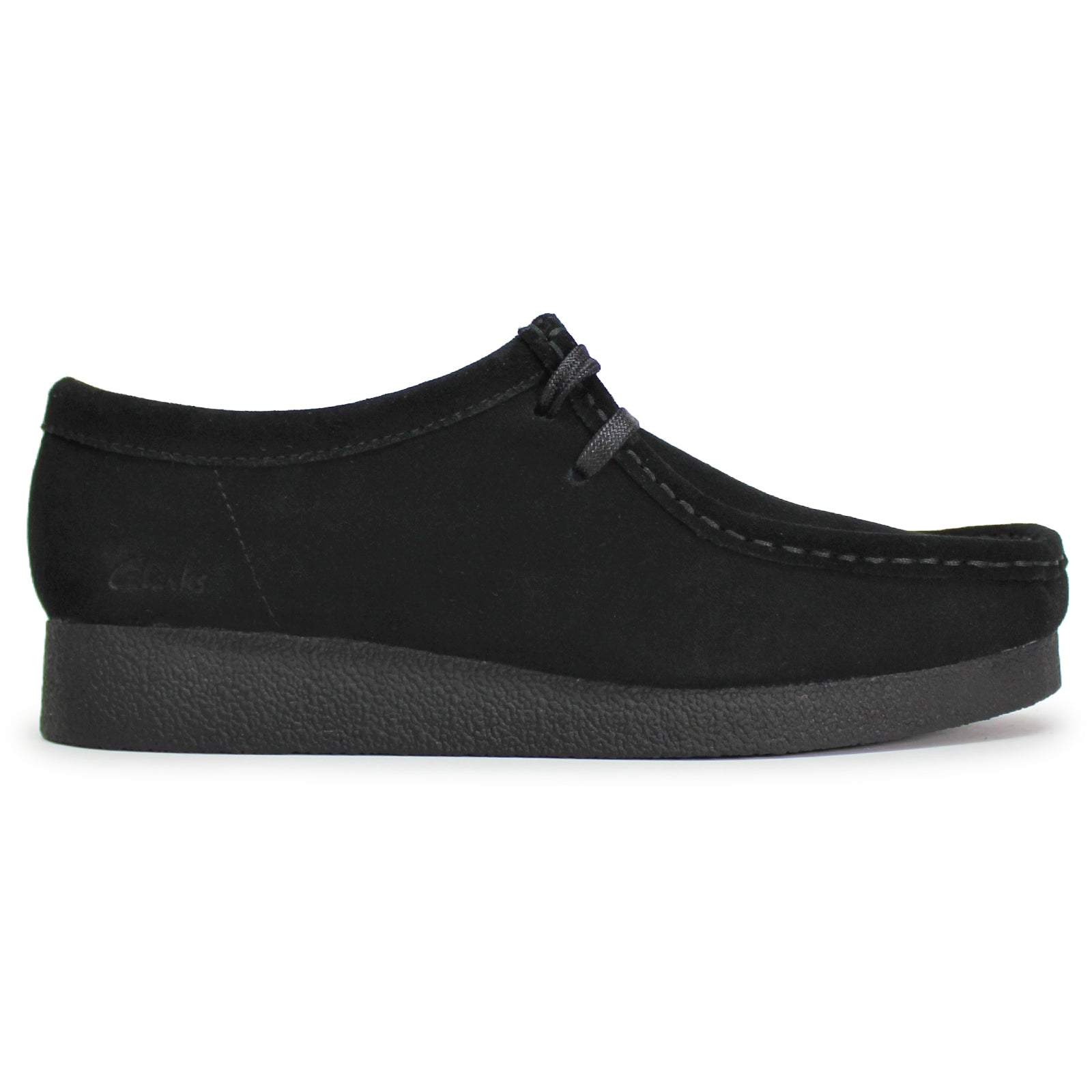 Clarks Wallabee Evo Suede Womens Shoes#color_black
