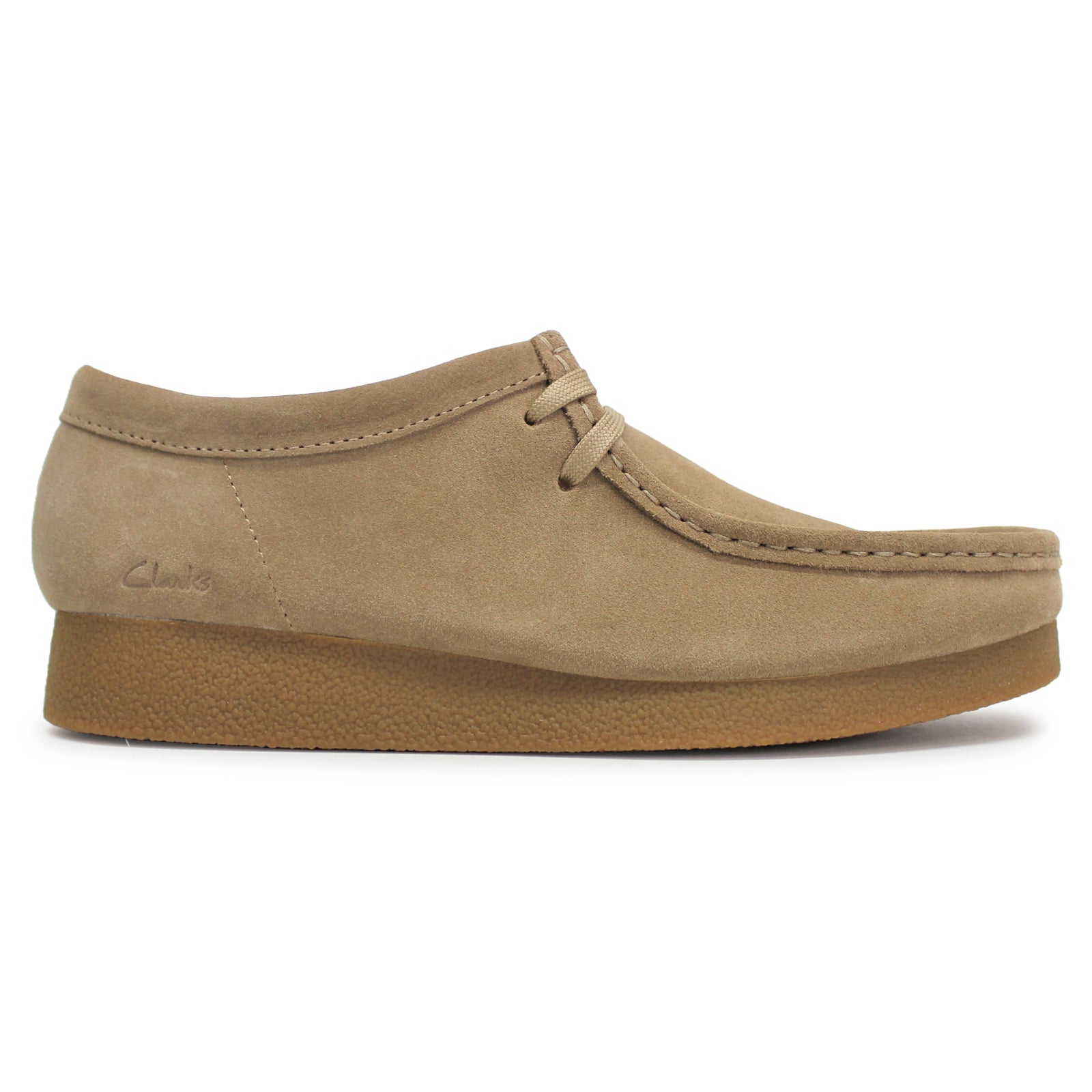 Clarks Wallabee Evo Suede Womens Shoes#color_dark sand