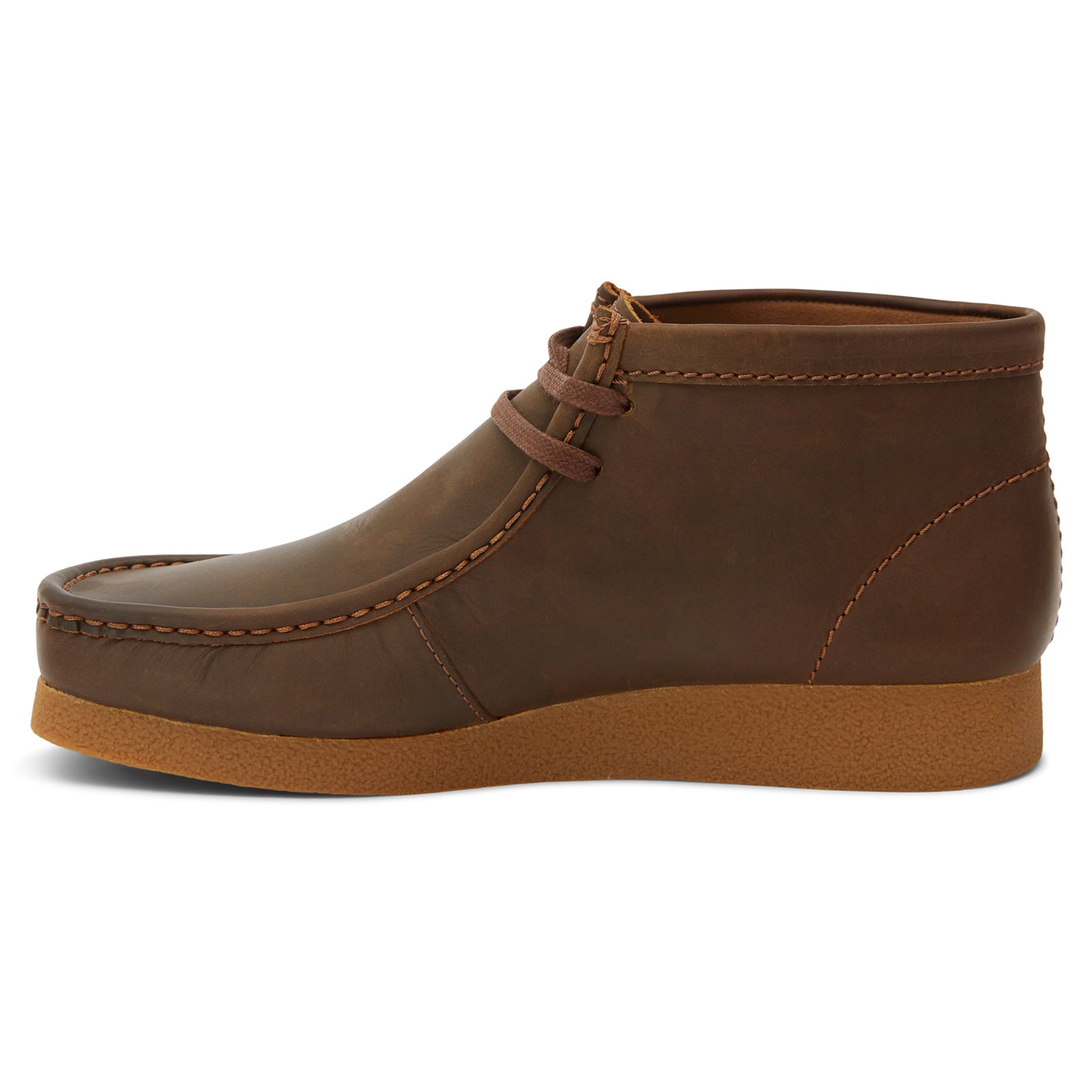 Clarks Wallabee Evo Boot Leather Mens Boots#color_beeswax