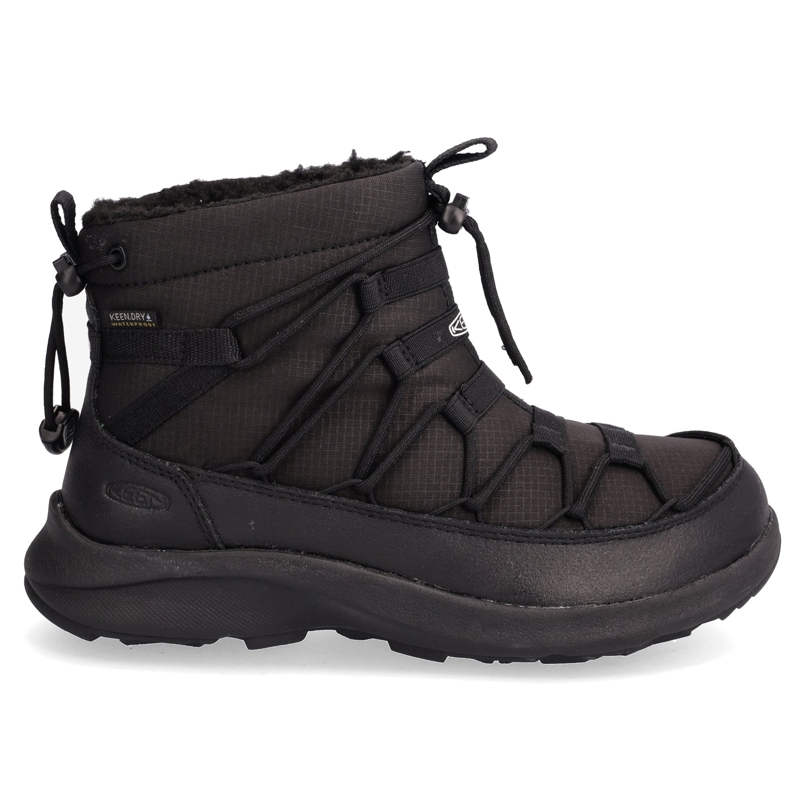 Keen Uneek SNK Chukka II WP 1026618 Textile Synthetic Womens Boots - Triple Black Black - 39.5#color_triple black black