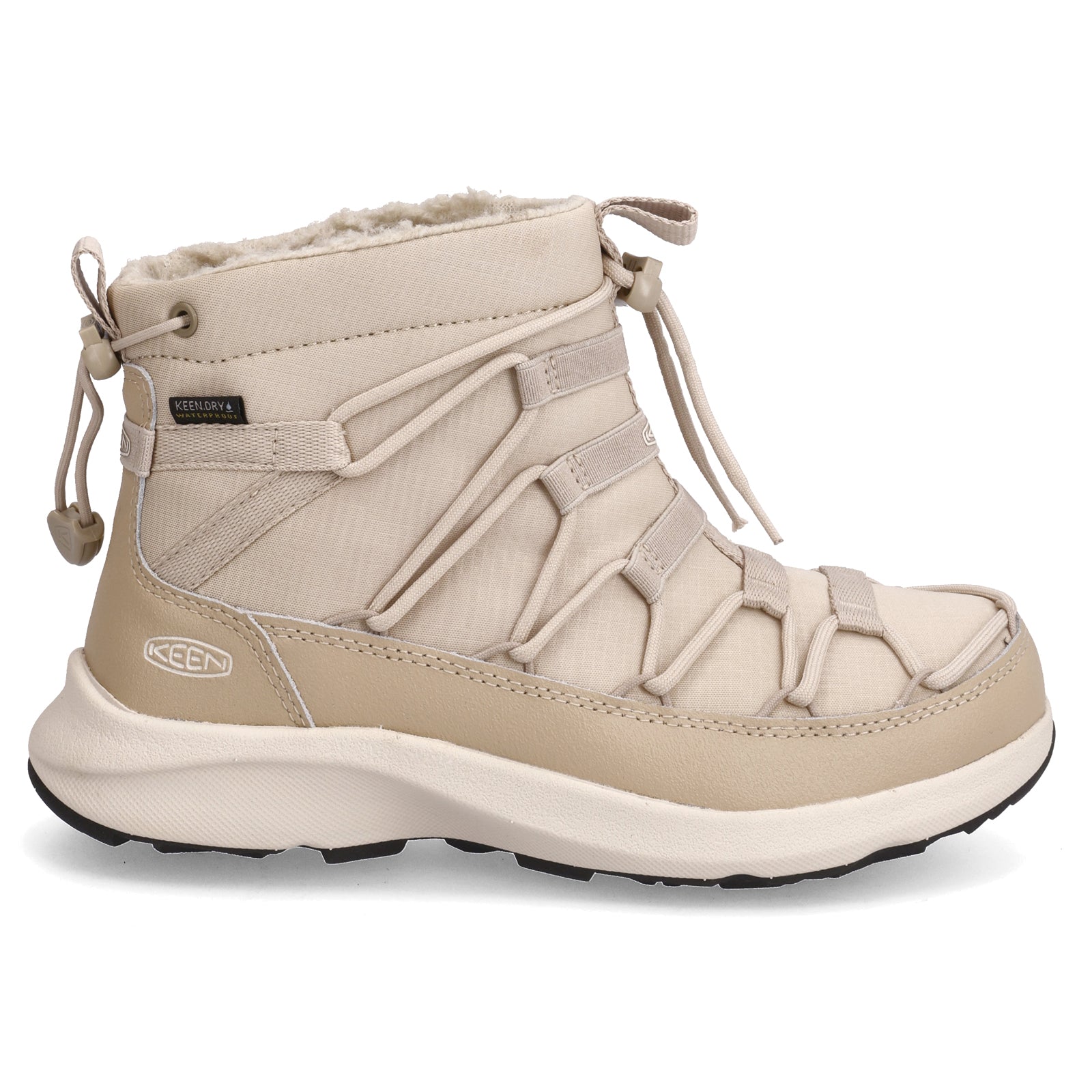 Keen Uneek SNK Chukka II WP Textile Synthetic Womens Boots#color_safari birch