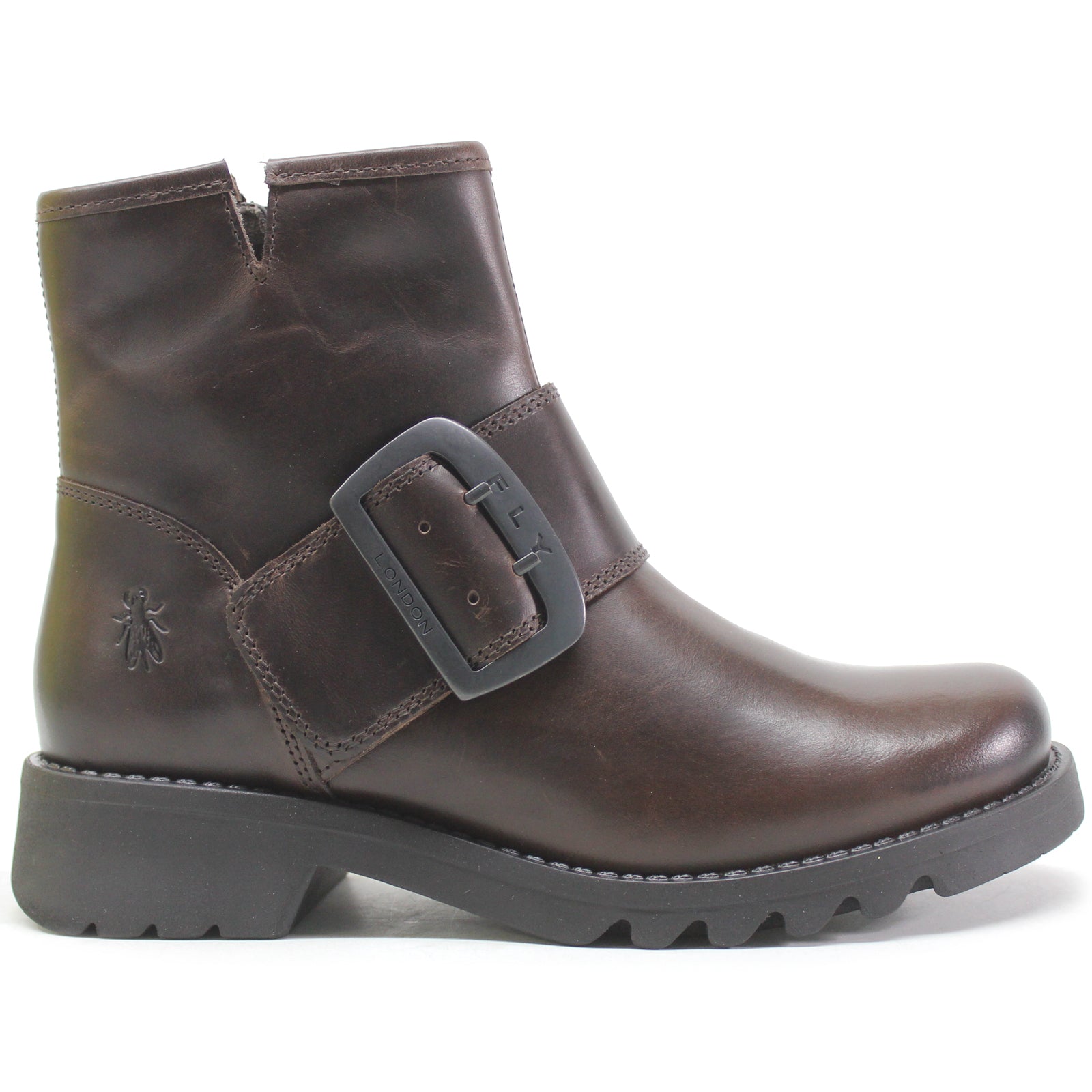 Fly London RILY991FLY Rug Leather Womens Boots#color_dark brown