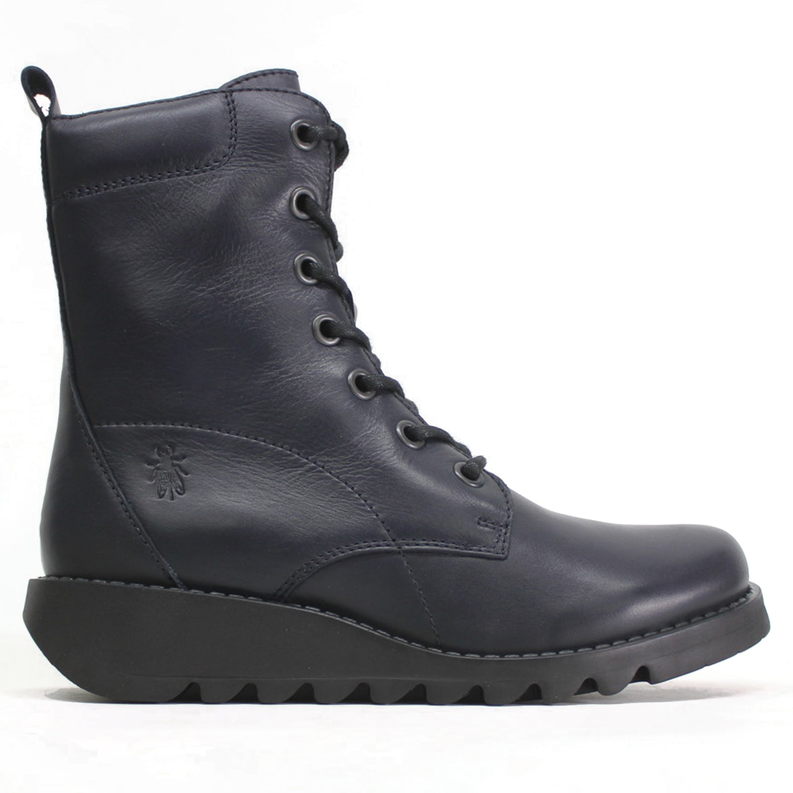 Fly London SILF015FLY Leather Womens Boots#color_navy