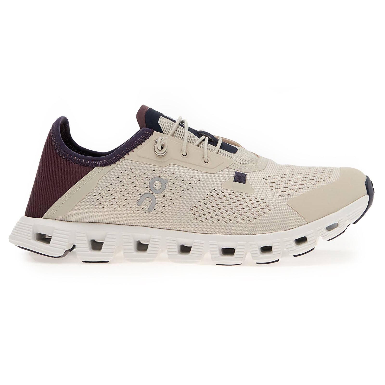 On Cloud 5 Coast Textile Synthetic Womens Trainers#color_sand mulberry