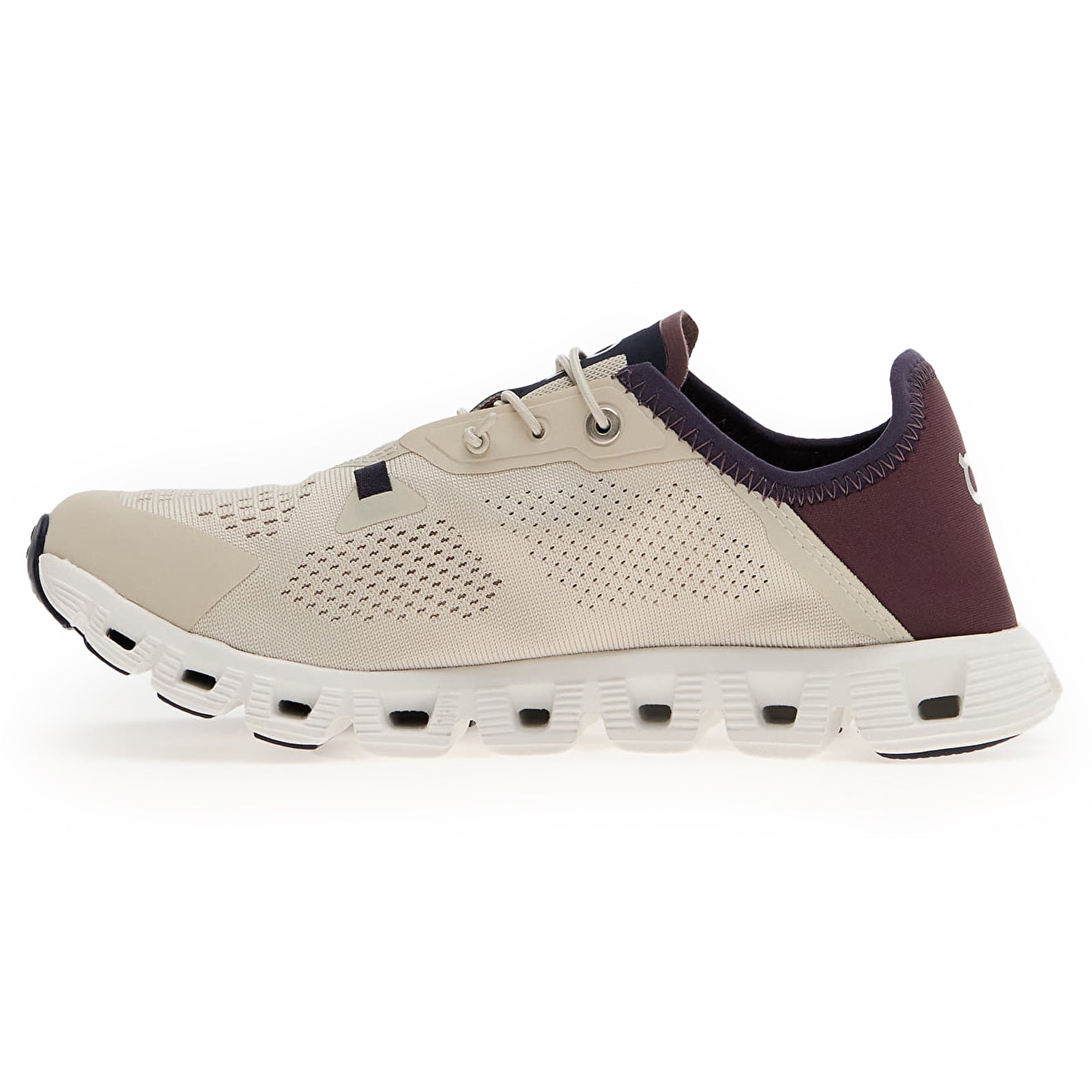 On Cloud 5 Coast Textile Synthetic Womens Trainers#color_sand mulberry