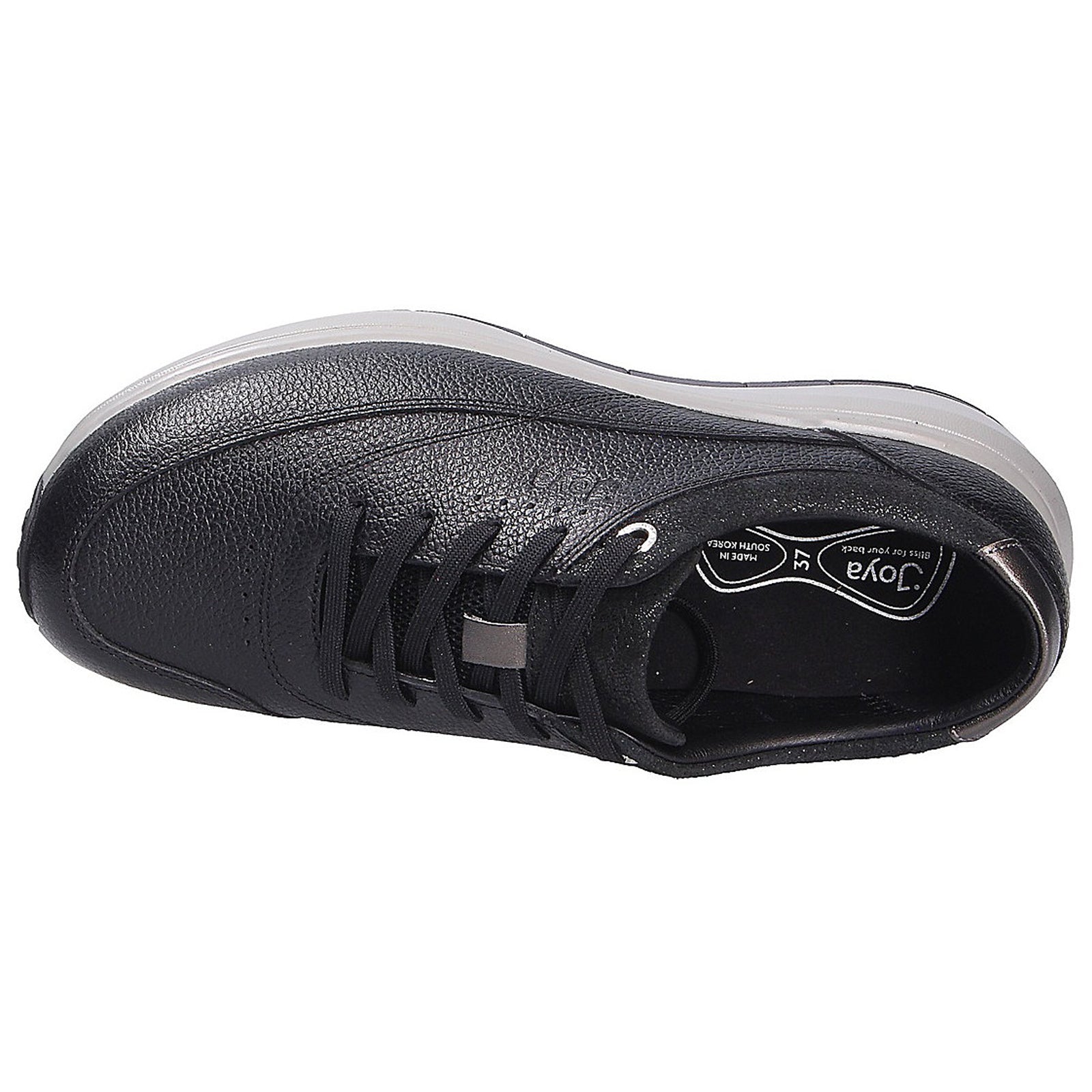 Joya Venice II Full Grain leather Womens Trainers#color_black