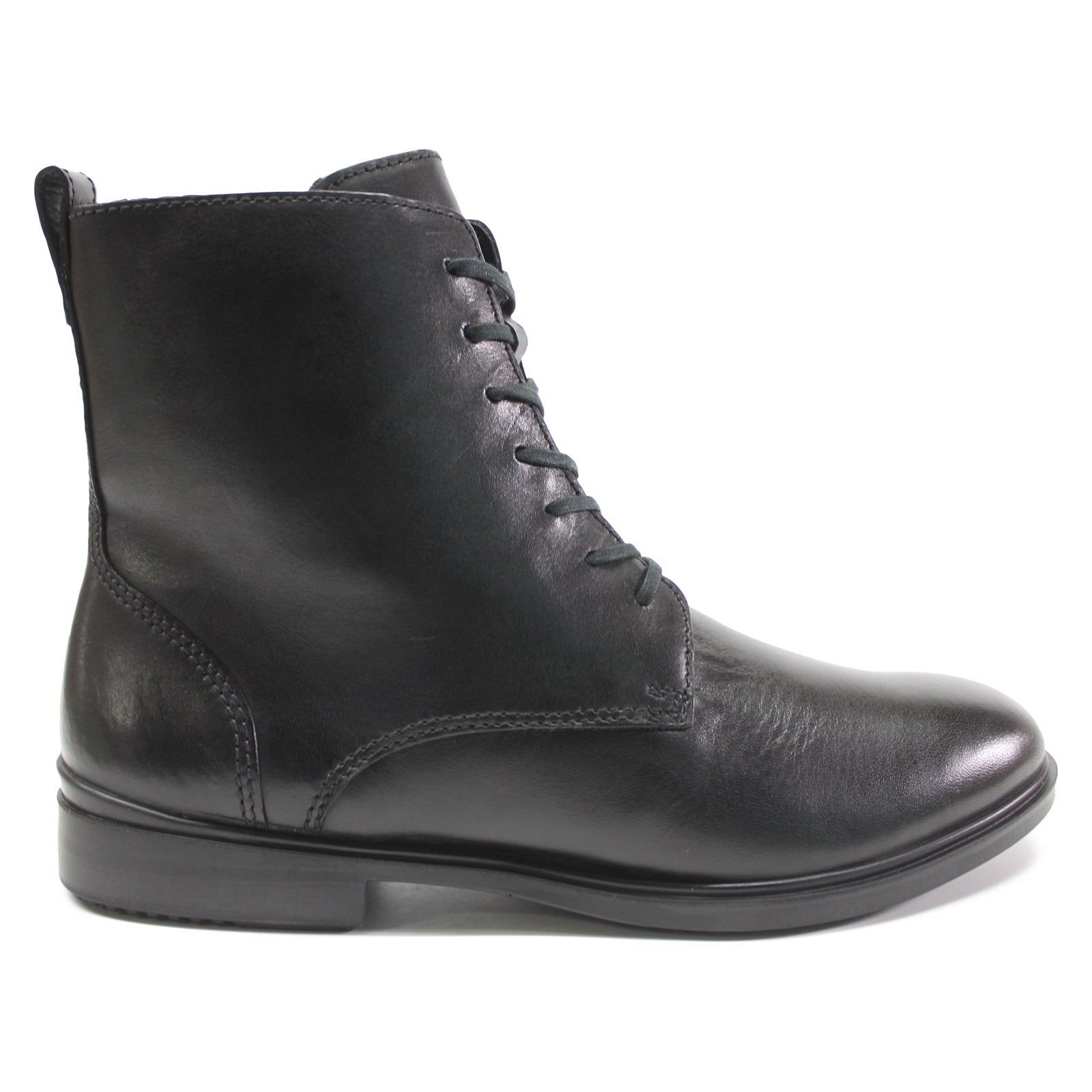 Ecco Dress Classic 15 209823 Full Grain Leather Women's Ankle Black Boots