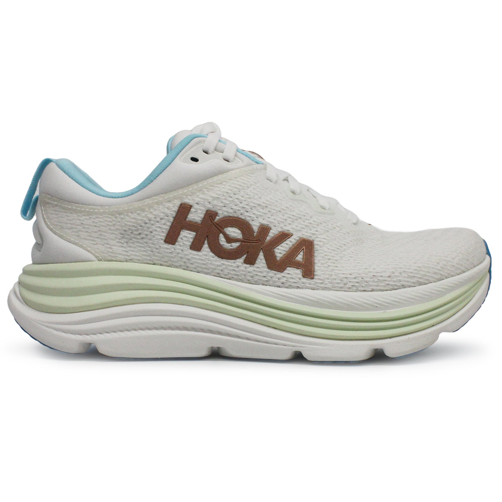 Hoka Gaviota 5 1134235-FTRS Textile Synthetic Womens Trainers - Frost Rose Gold - 5.5#color_frost rose gold